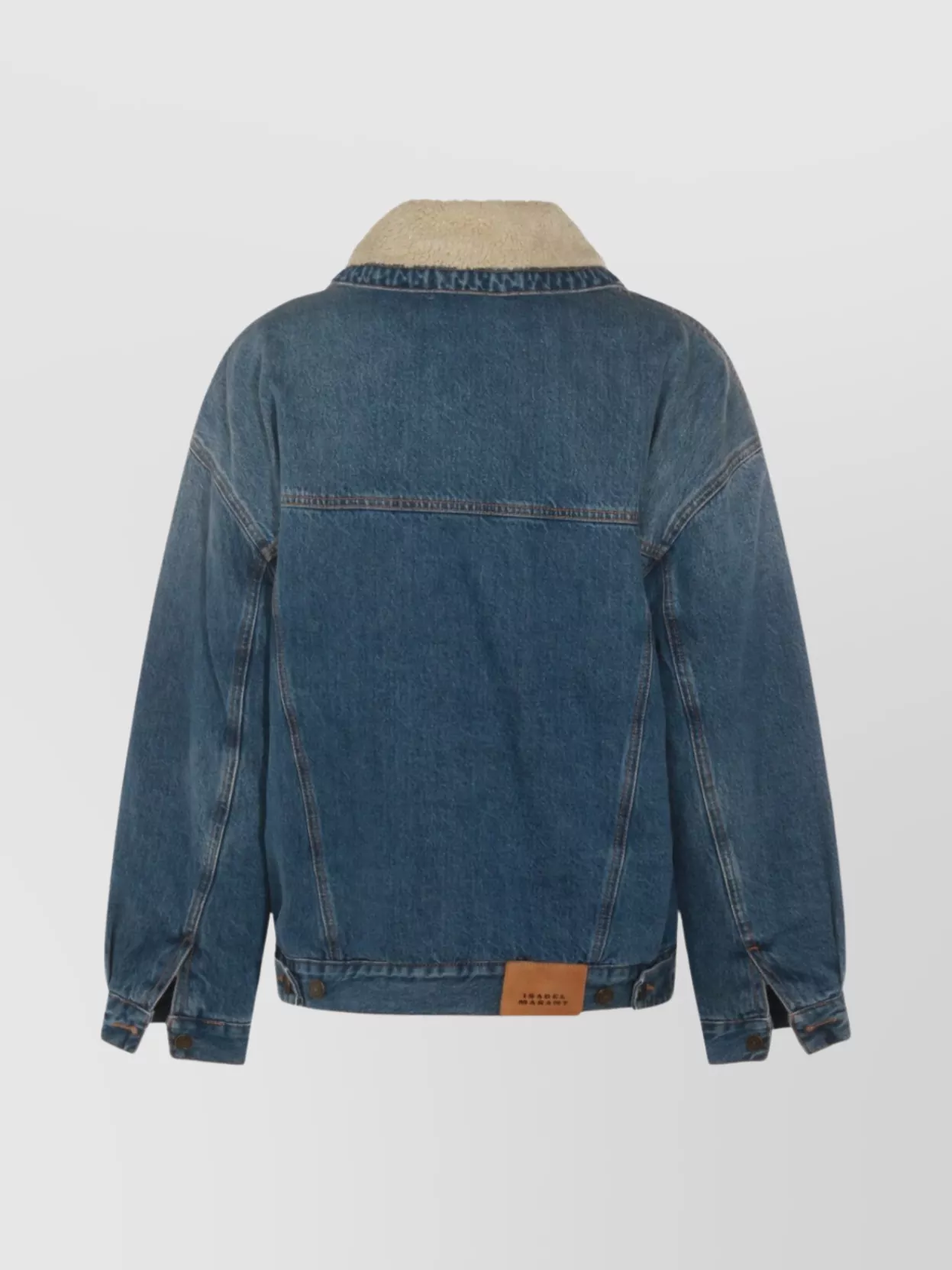 Isabel Marant Casual Jacket With Shearling Collar And Pockets In Blue