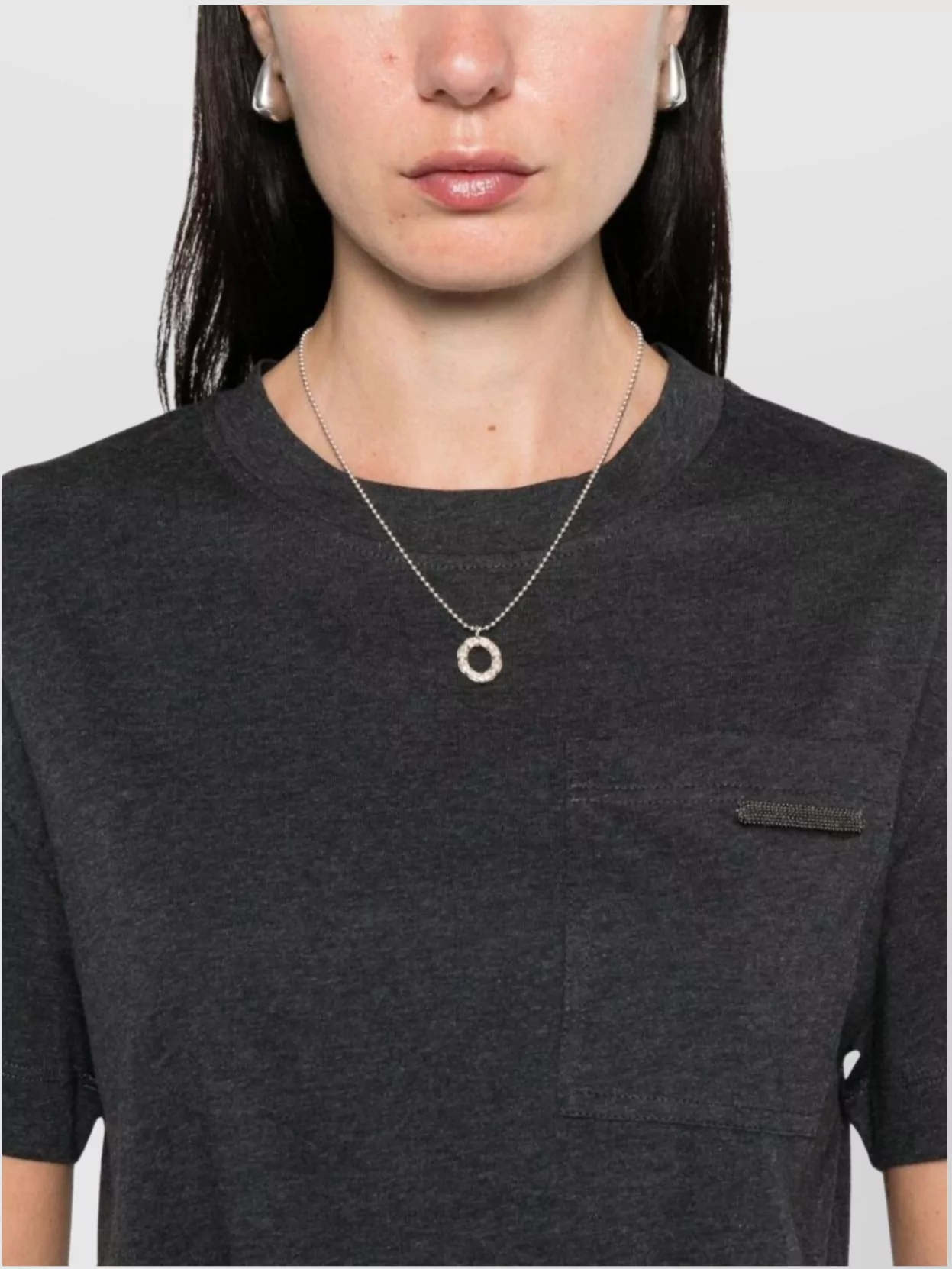 Brunello Cucinelli Cotton Crew Neck T-Shirt With Patch Pocket