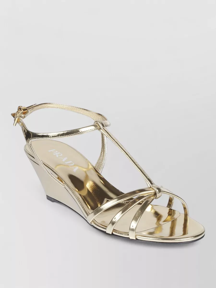 Prada Metallic Sandals