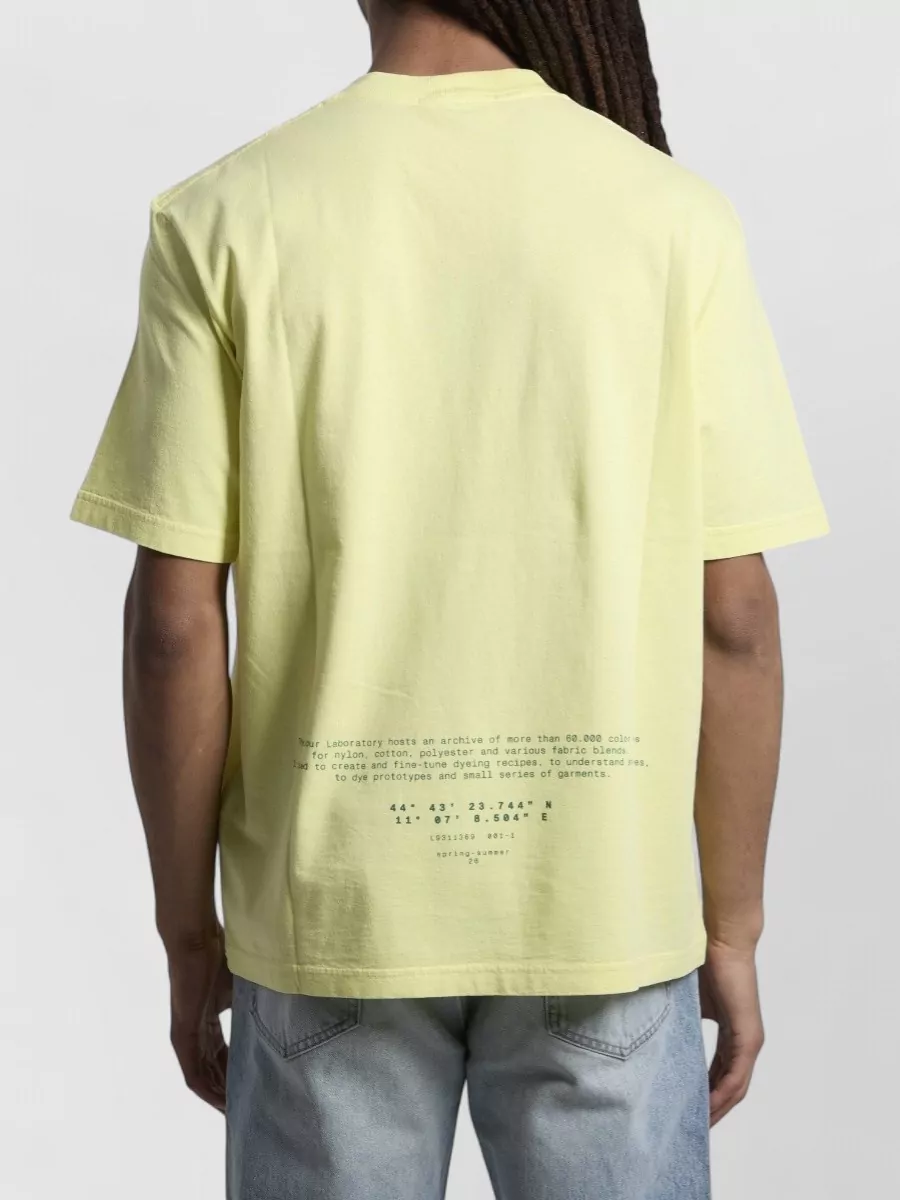 Stone Island Ribbed-Crewneck Logo-Print Organic Cotton T-Shirt