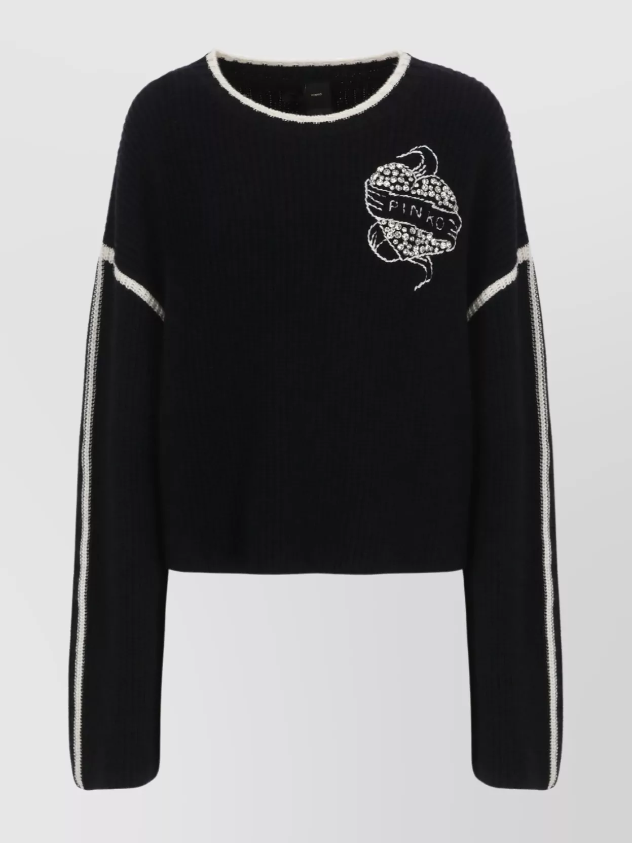 Pinko Ribbed Knit Sweater Long Sleeves