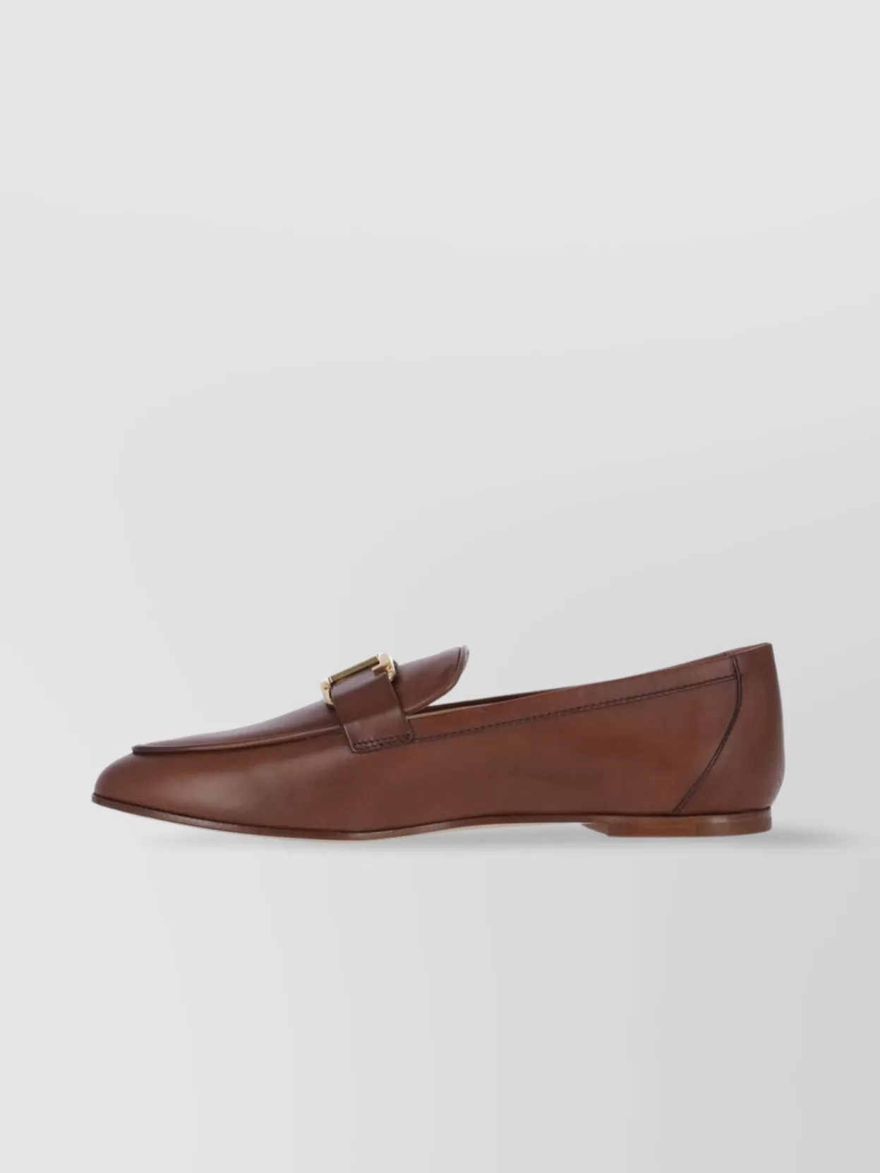 Tod's Loafers With Gold-Tone Hardware And Round Toe