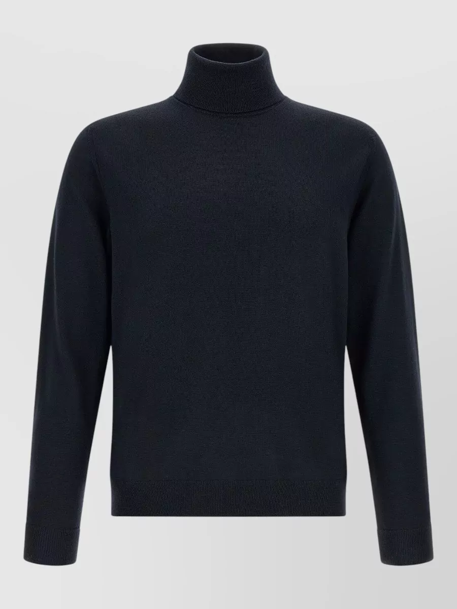 Zanone virgin wool ribbed turtleneck sweater