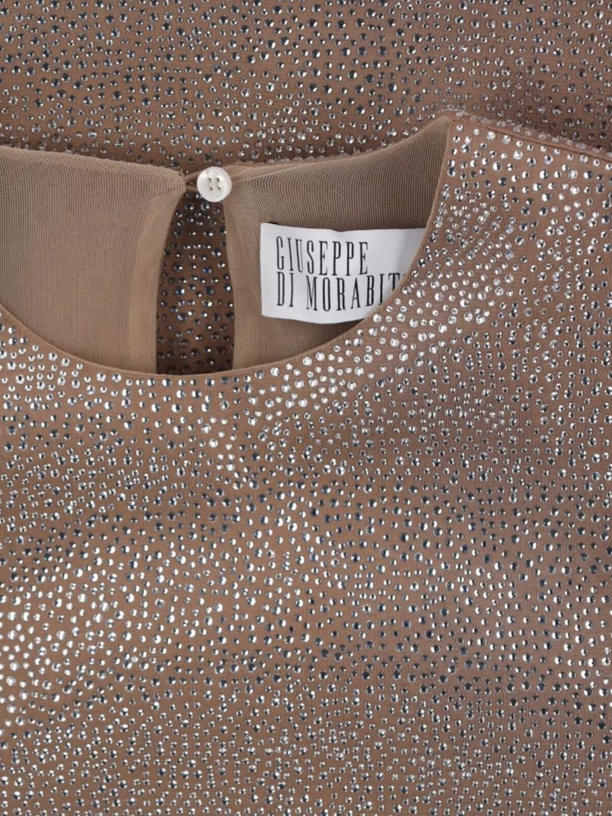 Giuseppe Di Morabito Metallic Finish Knee Length Dress With Keyhole Back