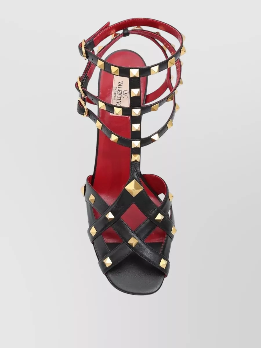 Valentino Garavani Leather Studdy 80 Sandals