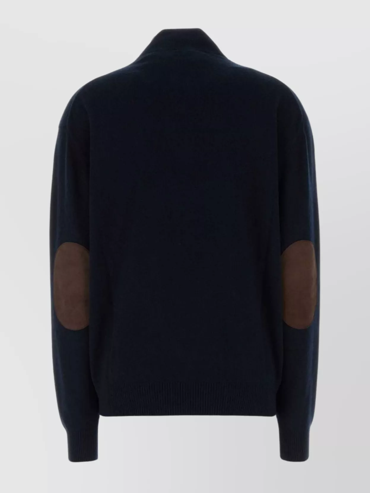 Miu Miu Cashmere Polo Shirt Featuring Elbow Patches In Black