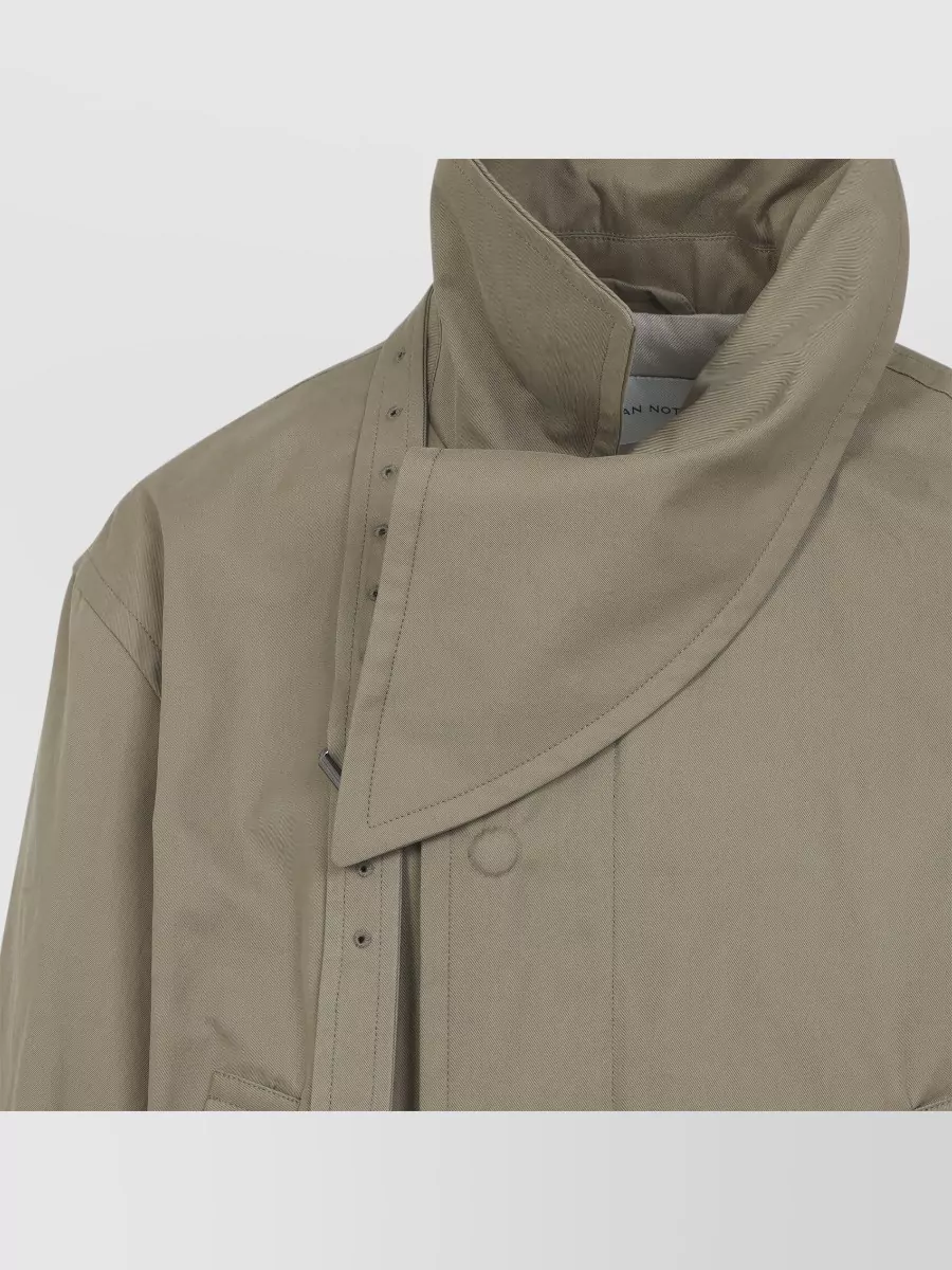 Dries Van Noten Cotton Asymmetric Belted Bomber Jacket