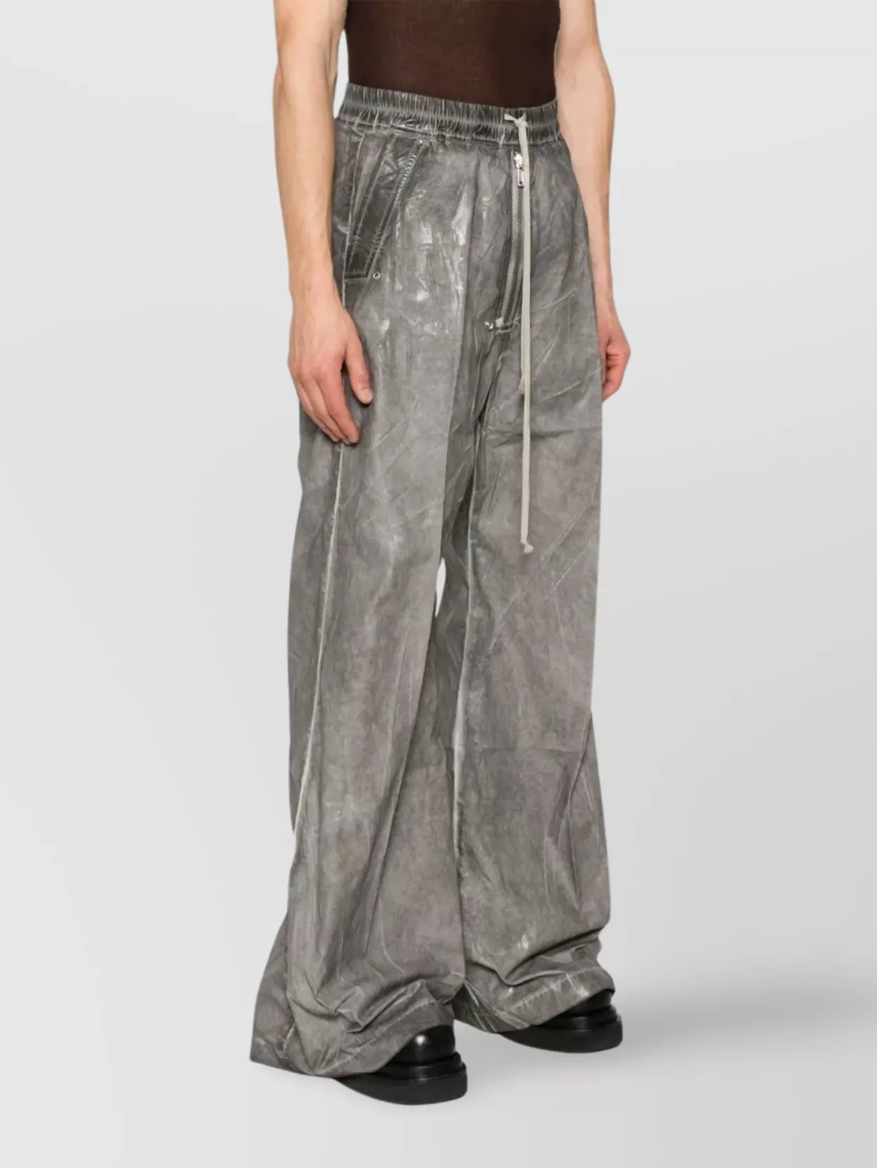 Rick Owens Drkshdw Drawstring Waist Wide Leg Trousers