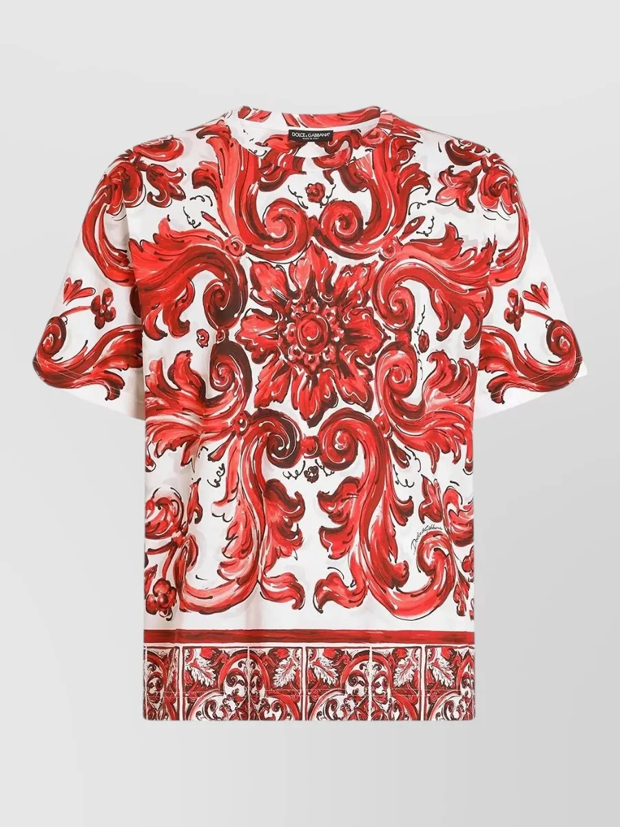 Dolce&Gabbana cotton printed short-sleeve crew-neck t-shirt