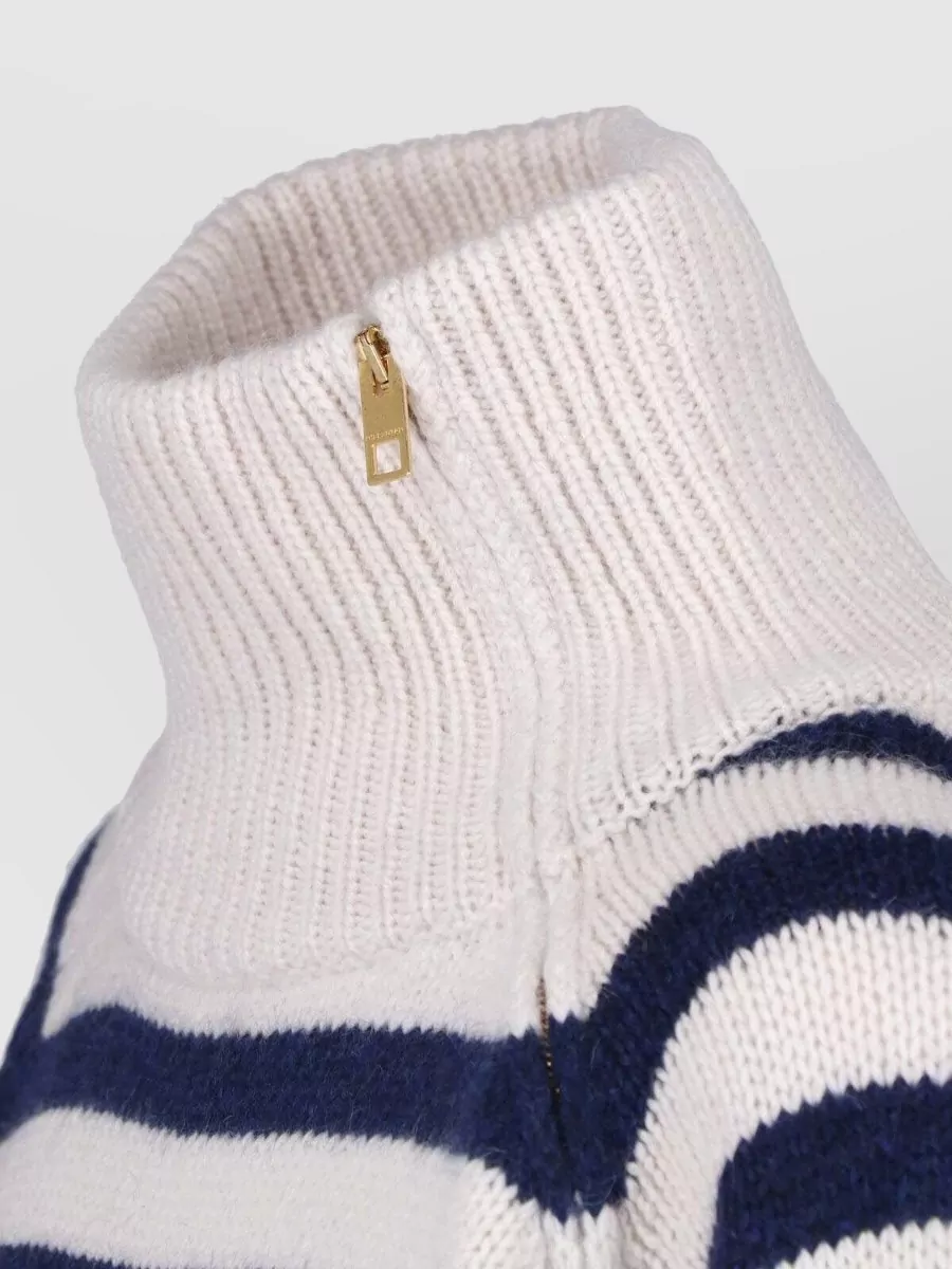 Nili Lotan Cashmere Striped Crewneck Sweatshirt