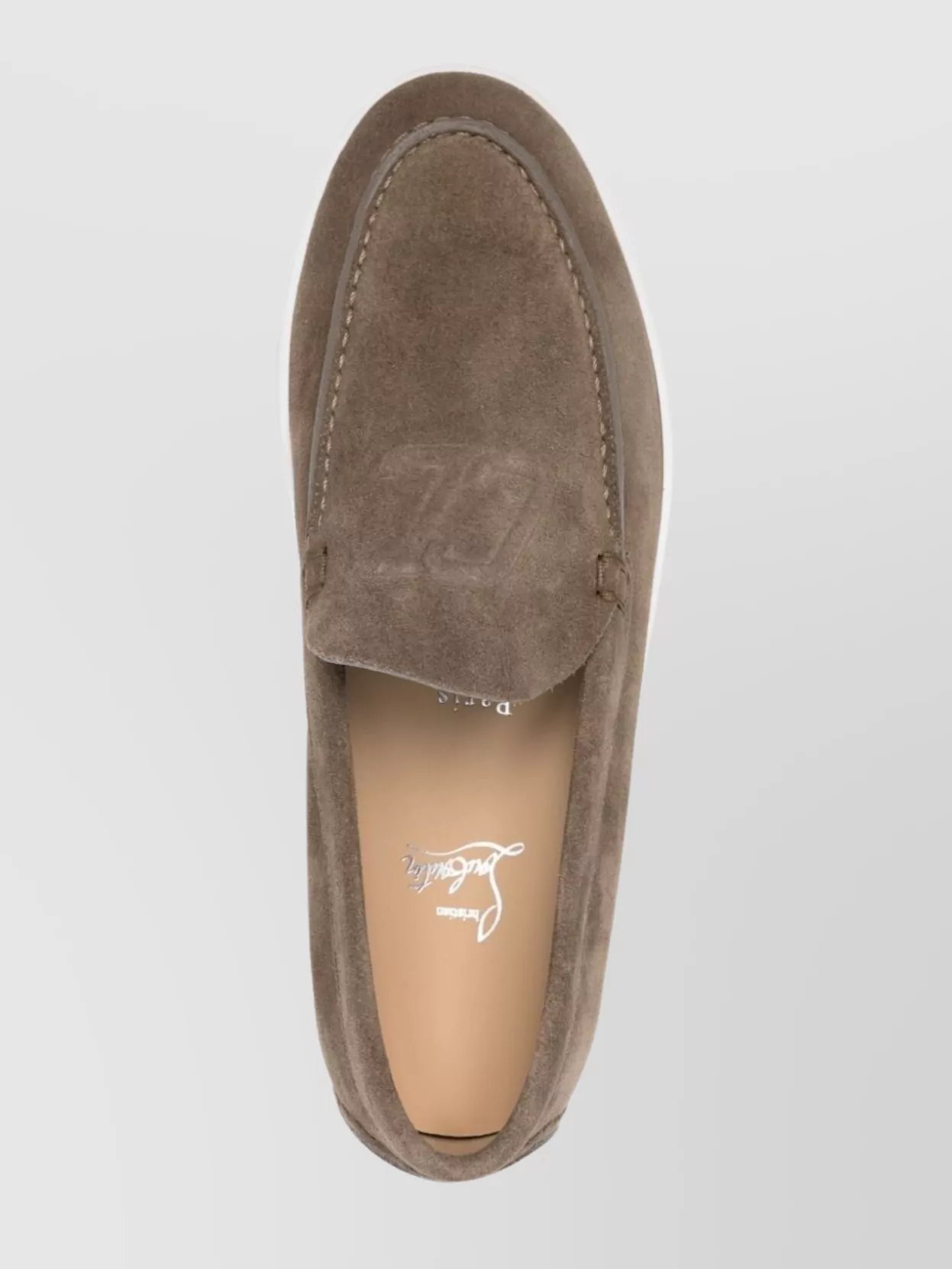 Christian Louboutin Loafers With Suede Finish And Rubber Sole