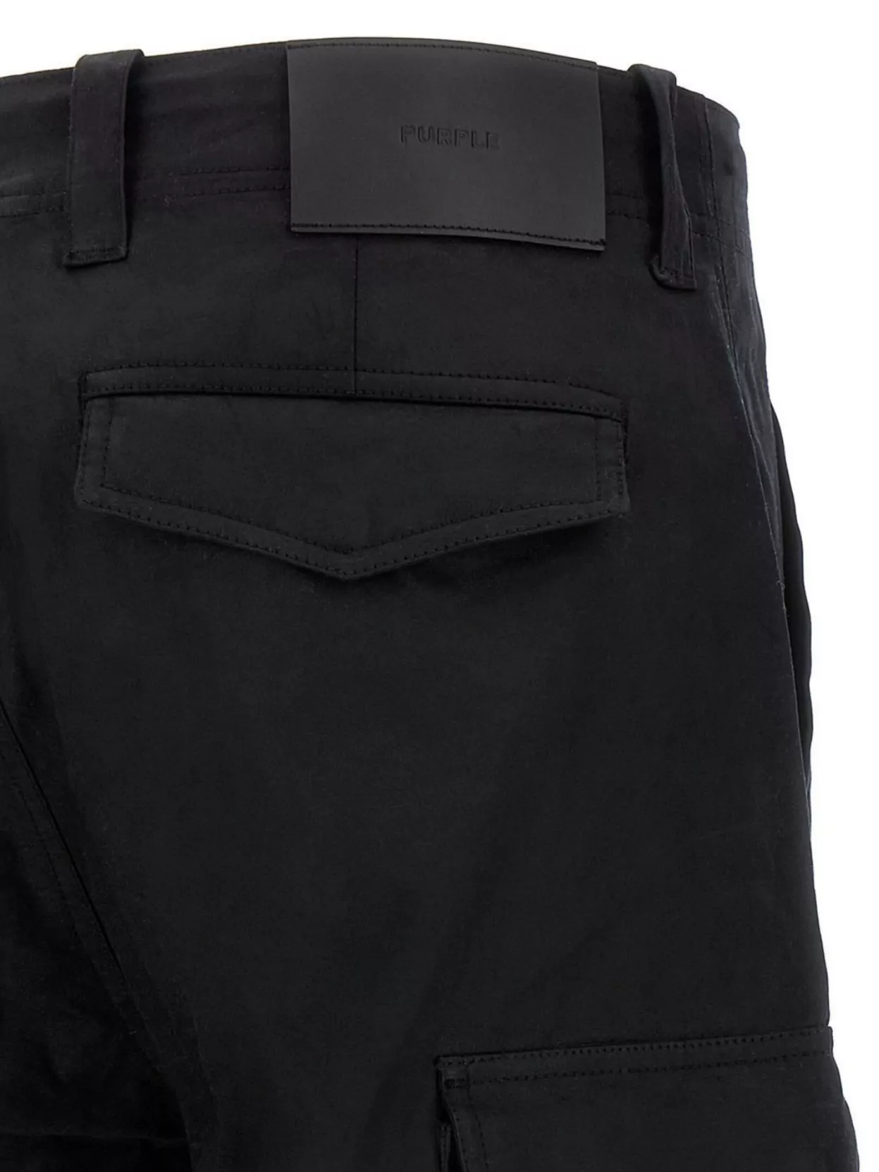 Purple Cargo Trousers With Wide Leg And Pockets