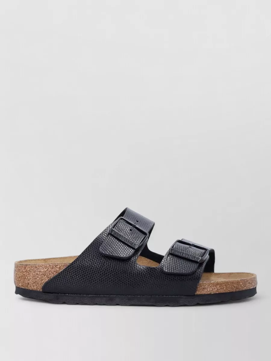 Birkenstock lizard embossed slides