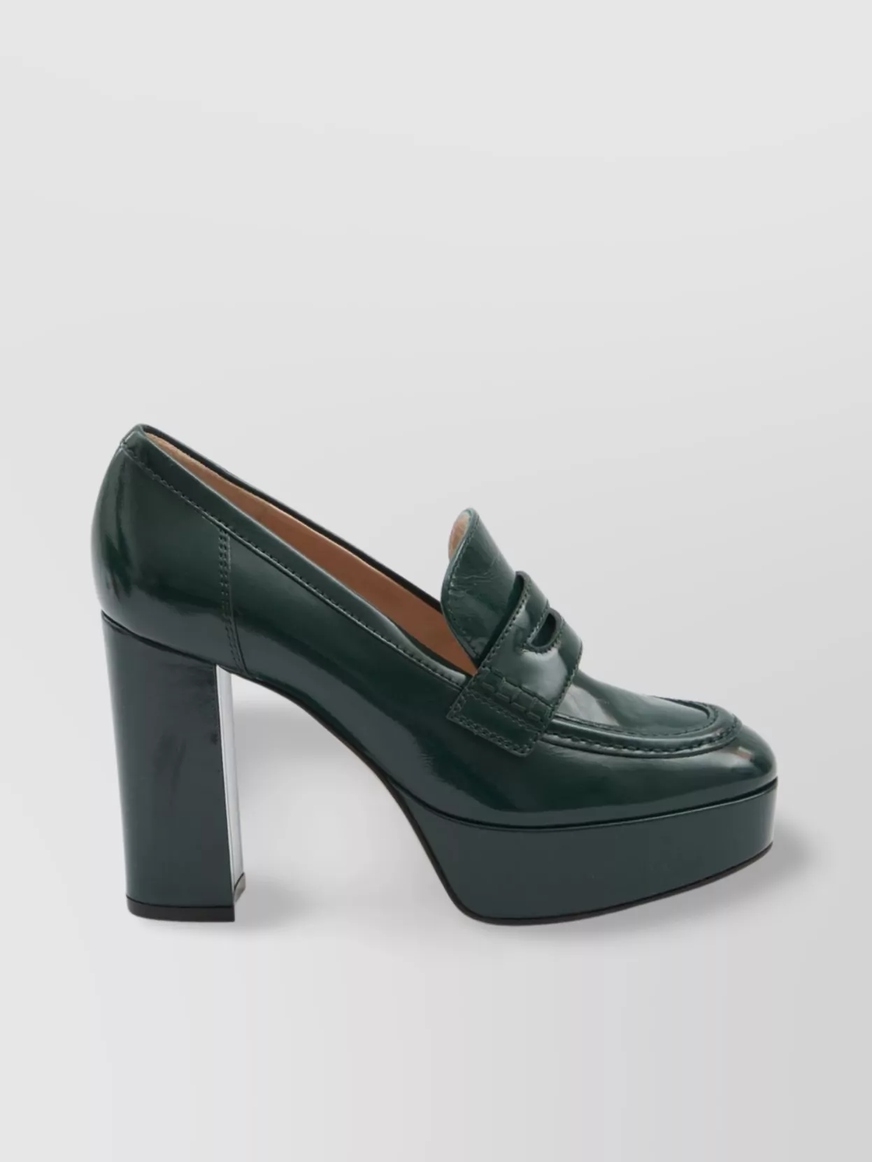 Gianvito Rossi Loafer Block Heel Platform Sole