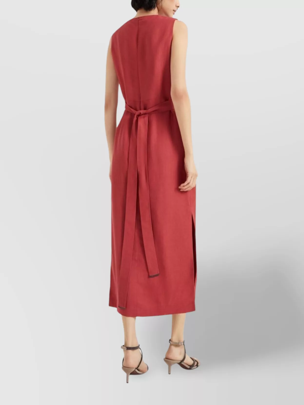 Brunello Cucinelli Linen Dress Wrap Effect
