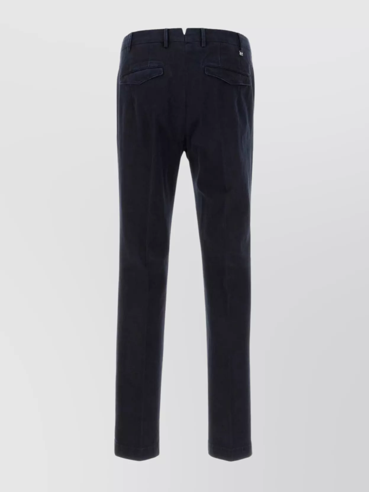 Pt Torino Stretch Cotton Trousers With Pockets And Loops In Black