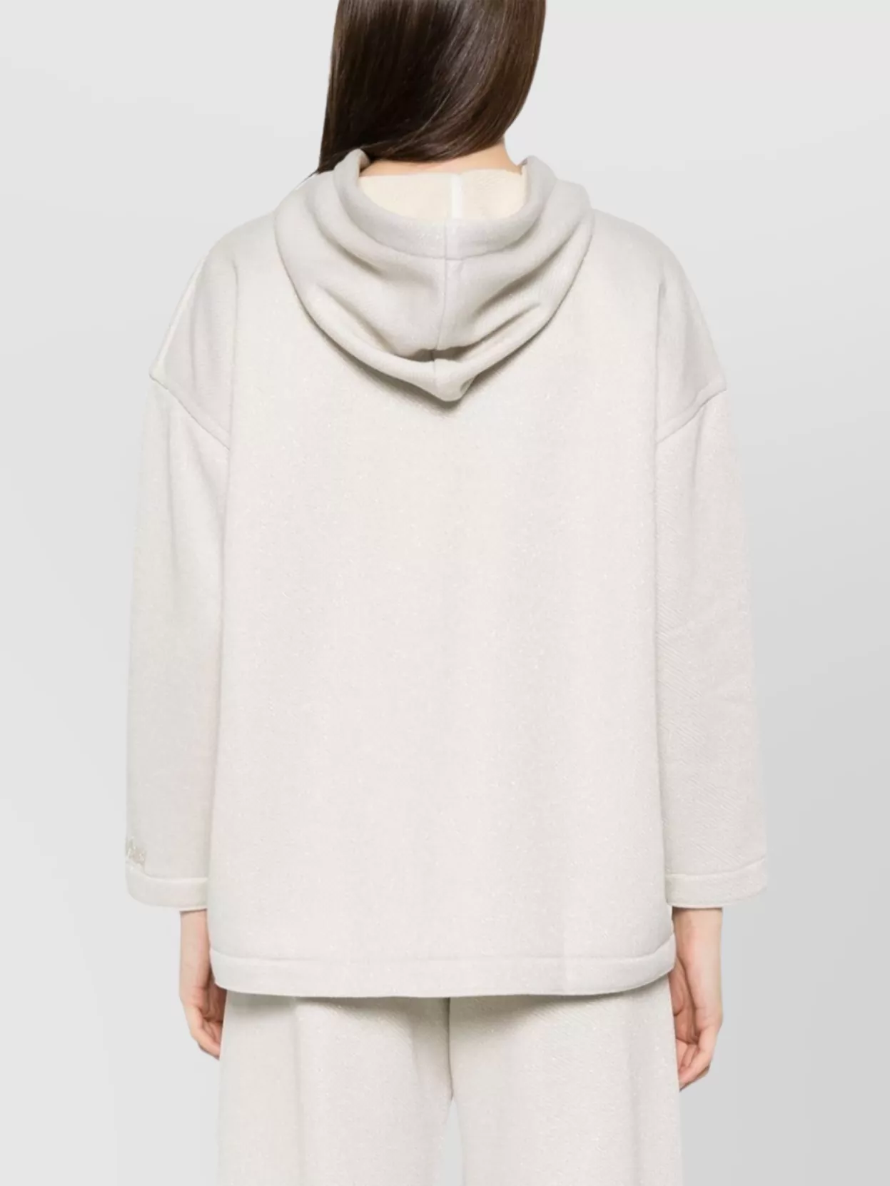 Max Mara Cotton Blend Hoodie Drop Shoulder