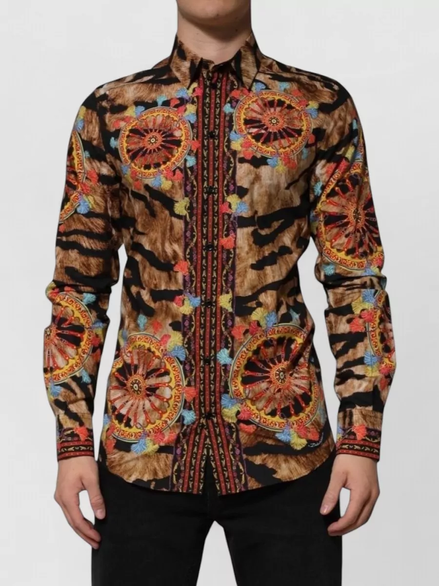 Dolce&Gabbana Printed cotton long-sleeve t-shirt