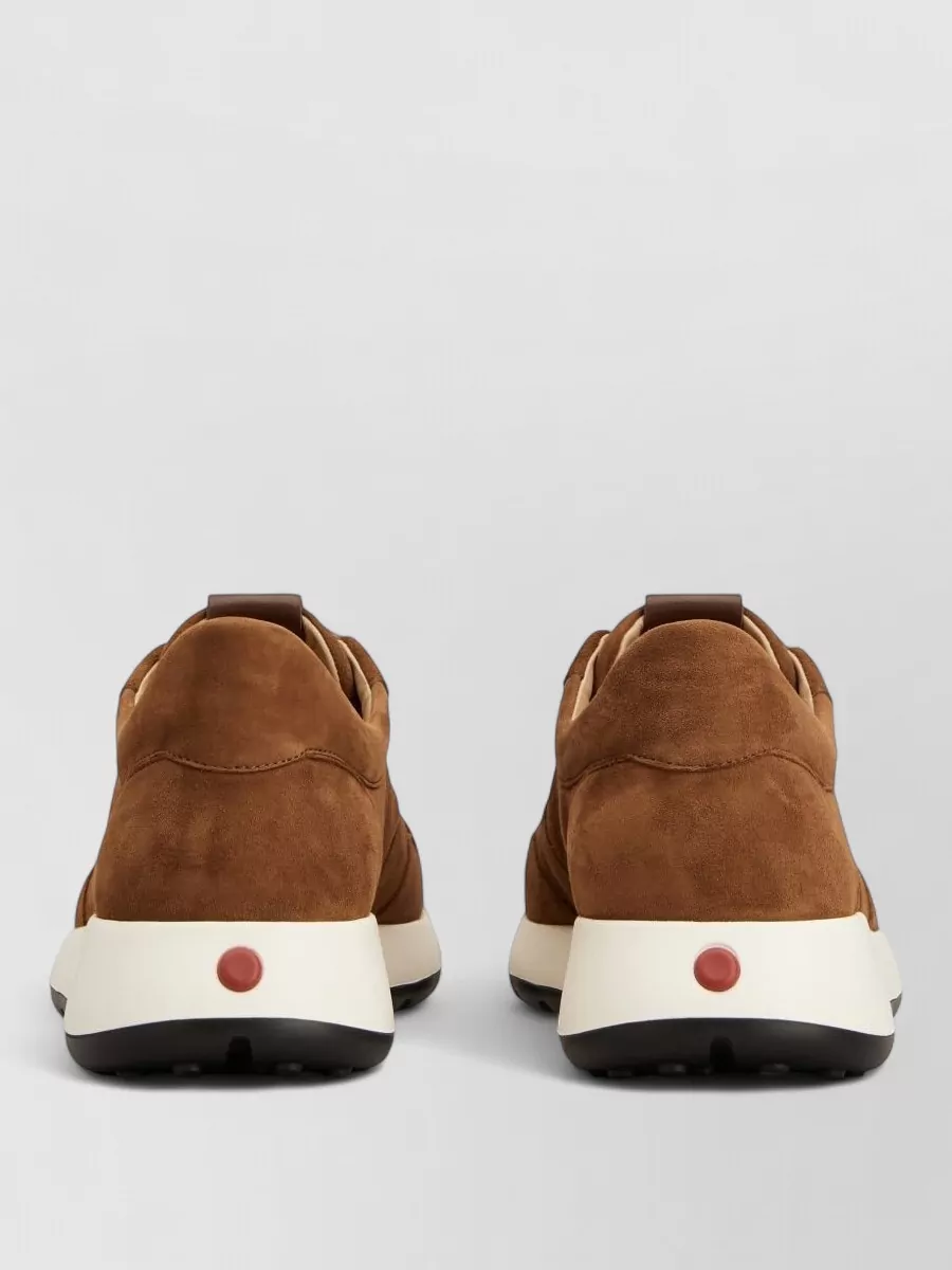 Tod's Dot Leather Sneakers Suede Upper Detail