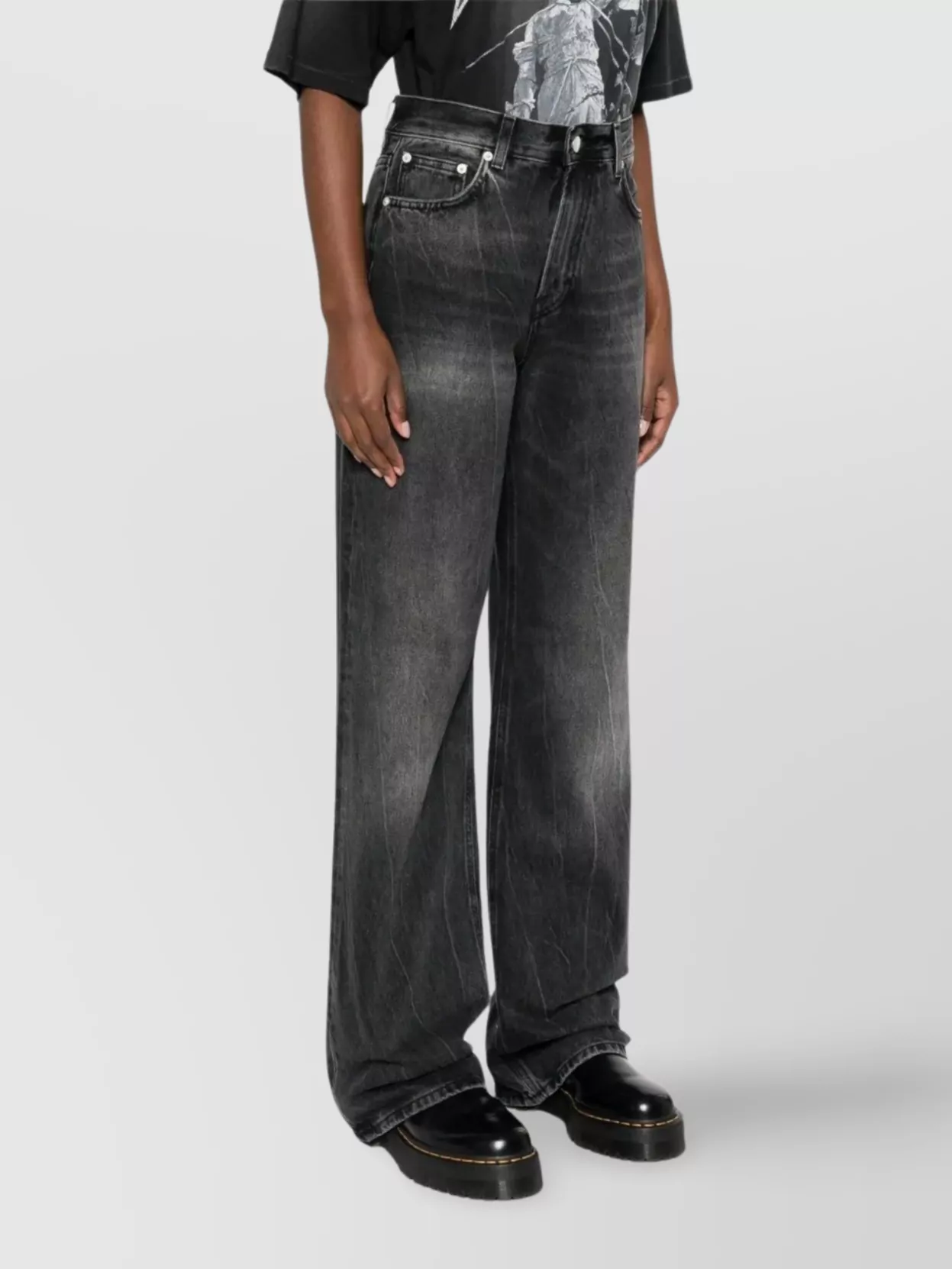 Haikure Spider Korea Wide-Leg Trousers