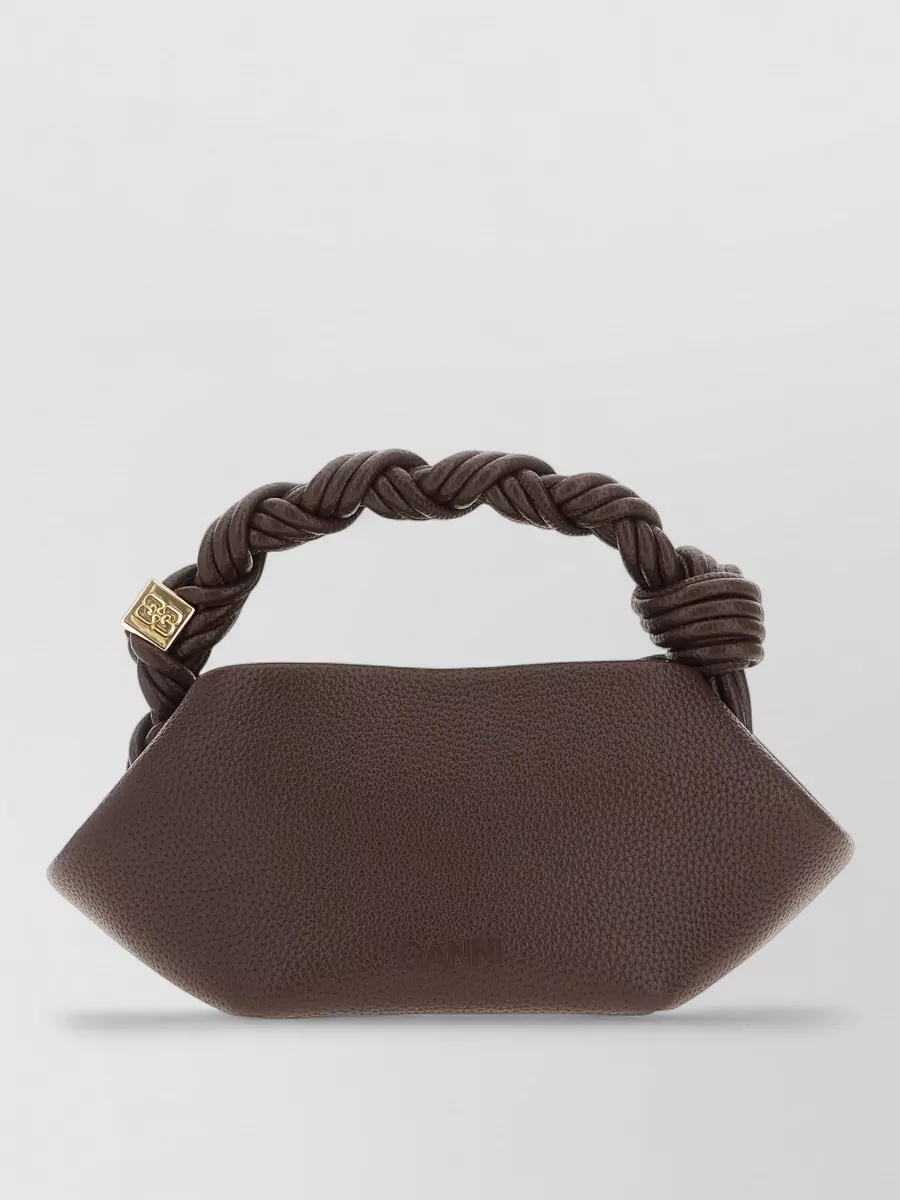 Ganni Bou Mini Leather Clutch Bag