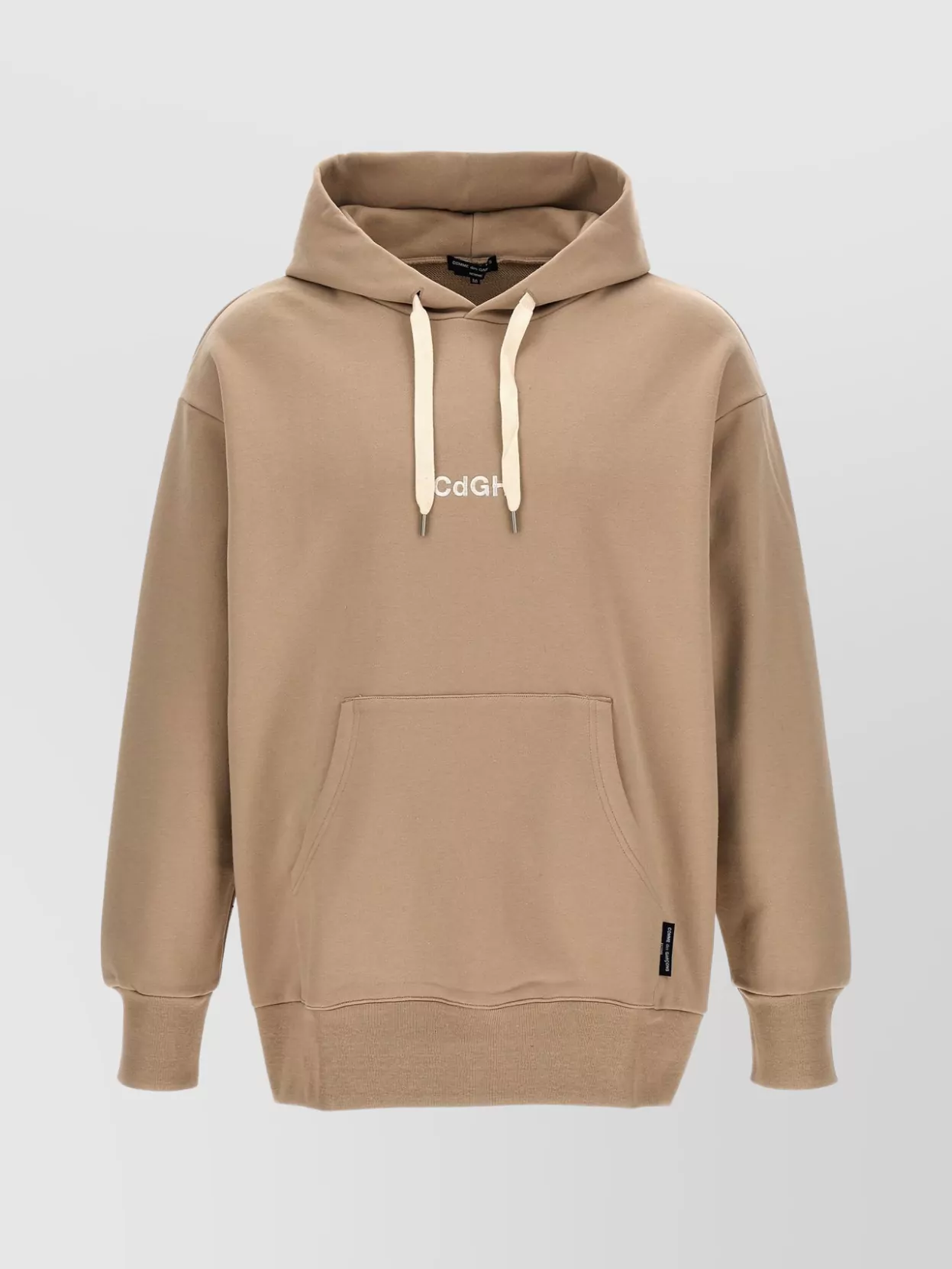 Comme Des Garçons Embroidered Logo Hoodie With Hood And Kangaroo Pocket In Gold