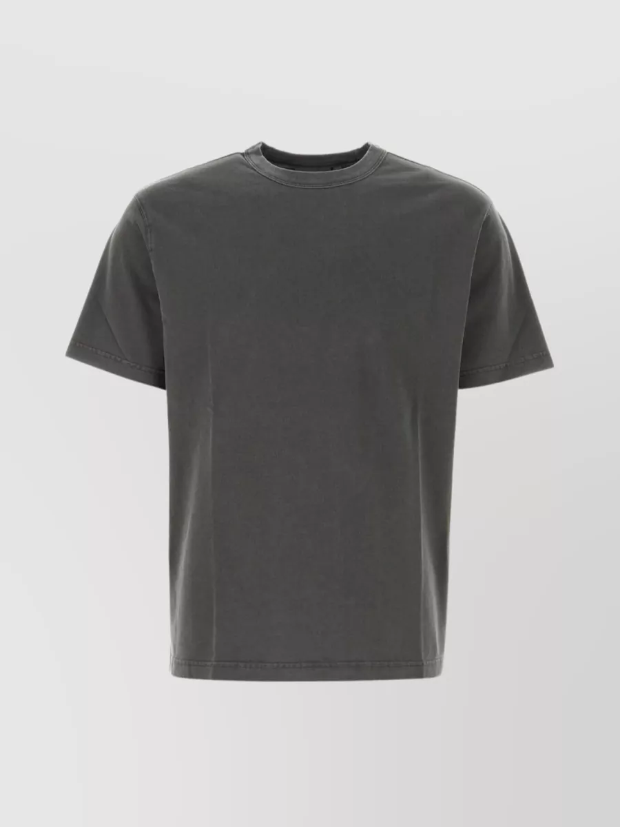 Shop Carhartt Graphite Cotton Crew-neck T-shirt In Grey