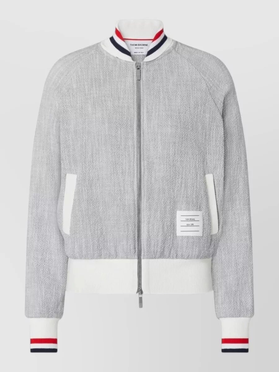 Thom Browne cotton tweed bomber jacket