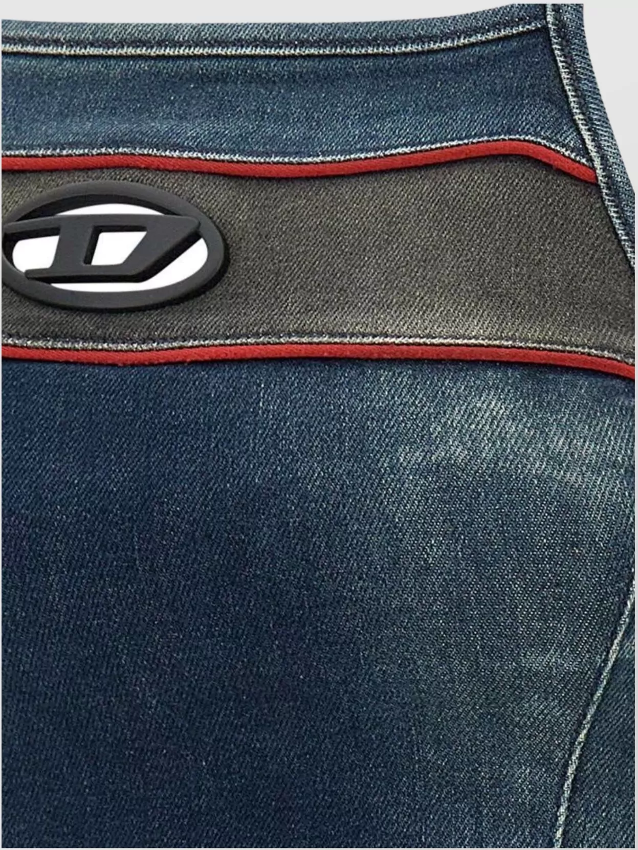 Diesel Two-color Denim Sling In Blue
