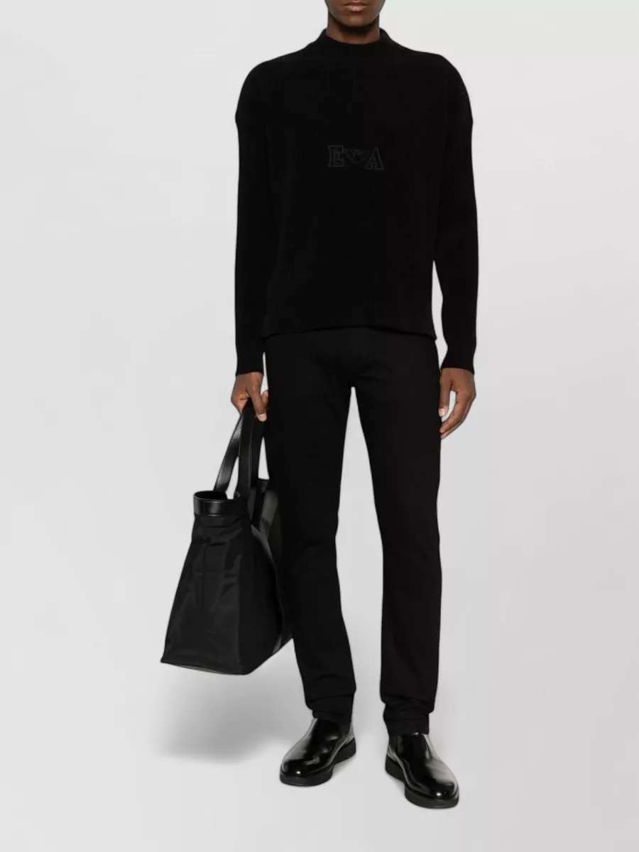 Emporio Armani Ribbed High-Neck Jumper