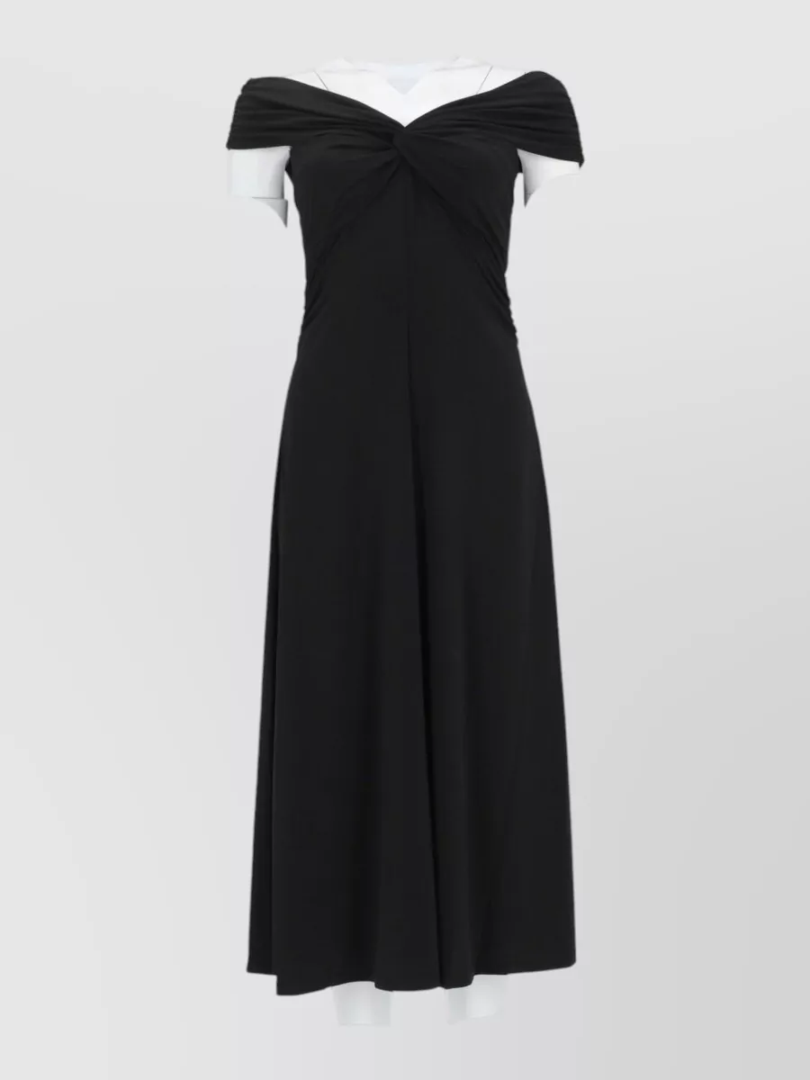 Michael Kors draped knotted midi dress
