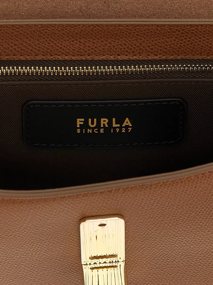 Furla Hammered Leather Shoulder Bag