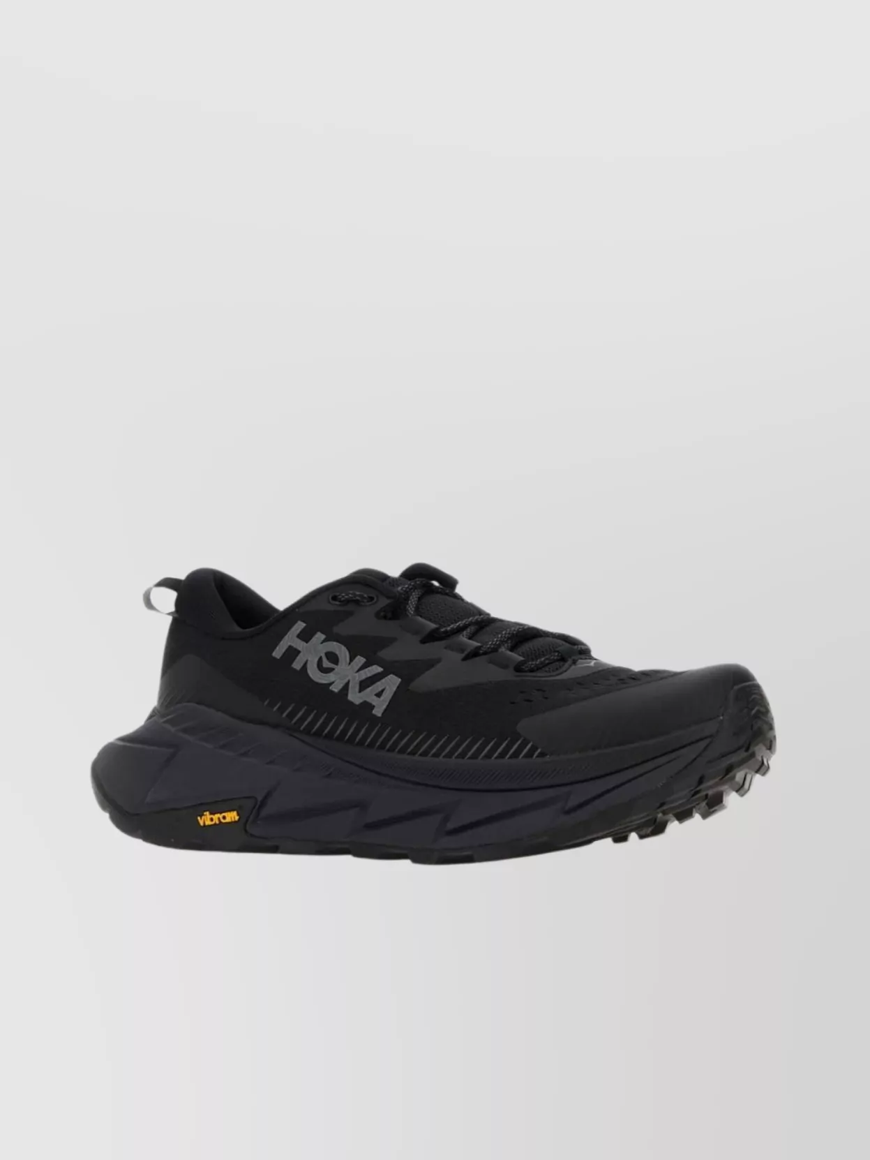 Shop Hoka One One Contrast Detailing Fabric Skyline-float Sneakers In Black