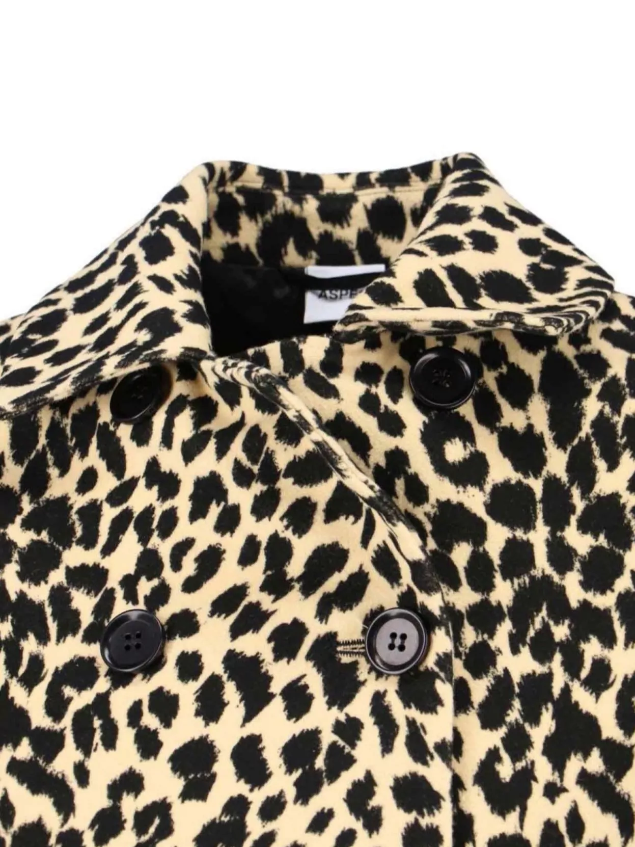 Aspesi Animal Print Double Breasted Jacket With Pockets