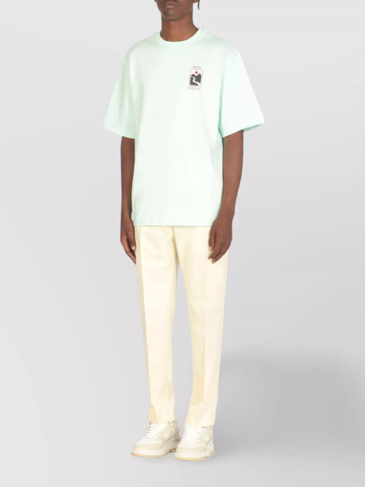 Casablanca Crew Neck Graphic Print Short Sleeves