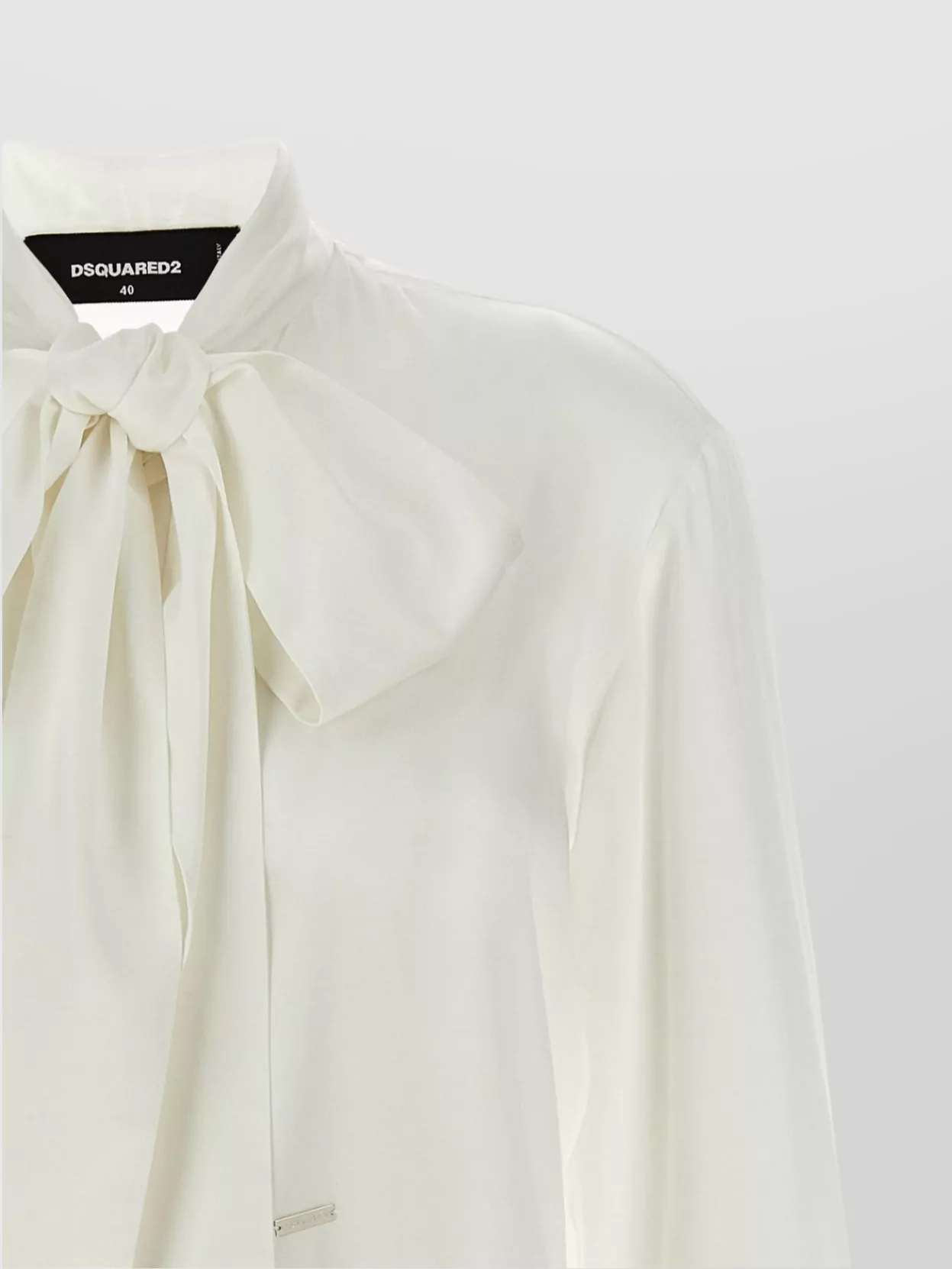 Dsquared2 'Paris Bow' High Neck Shirt