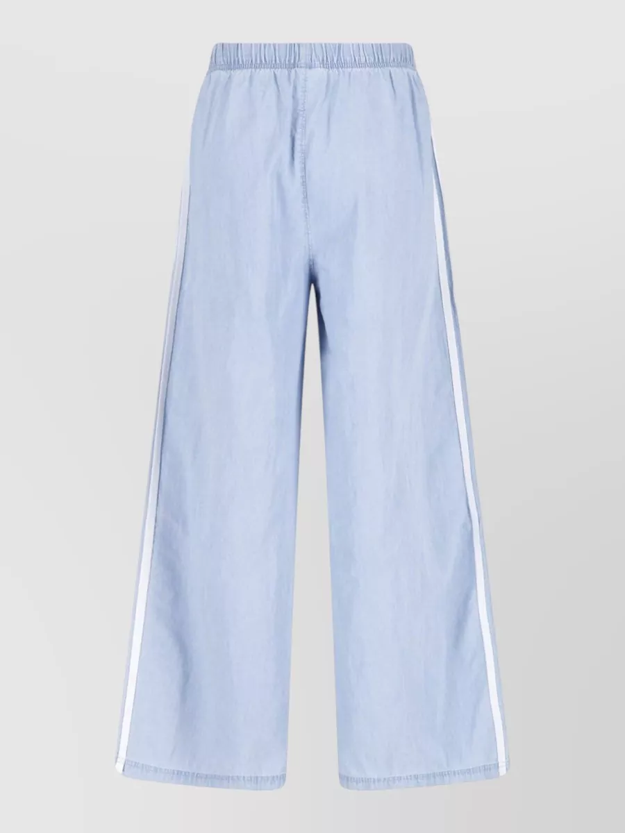 Adidas Cotton Straight-Leg Wide-Leg Trousers