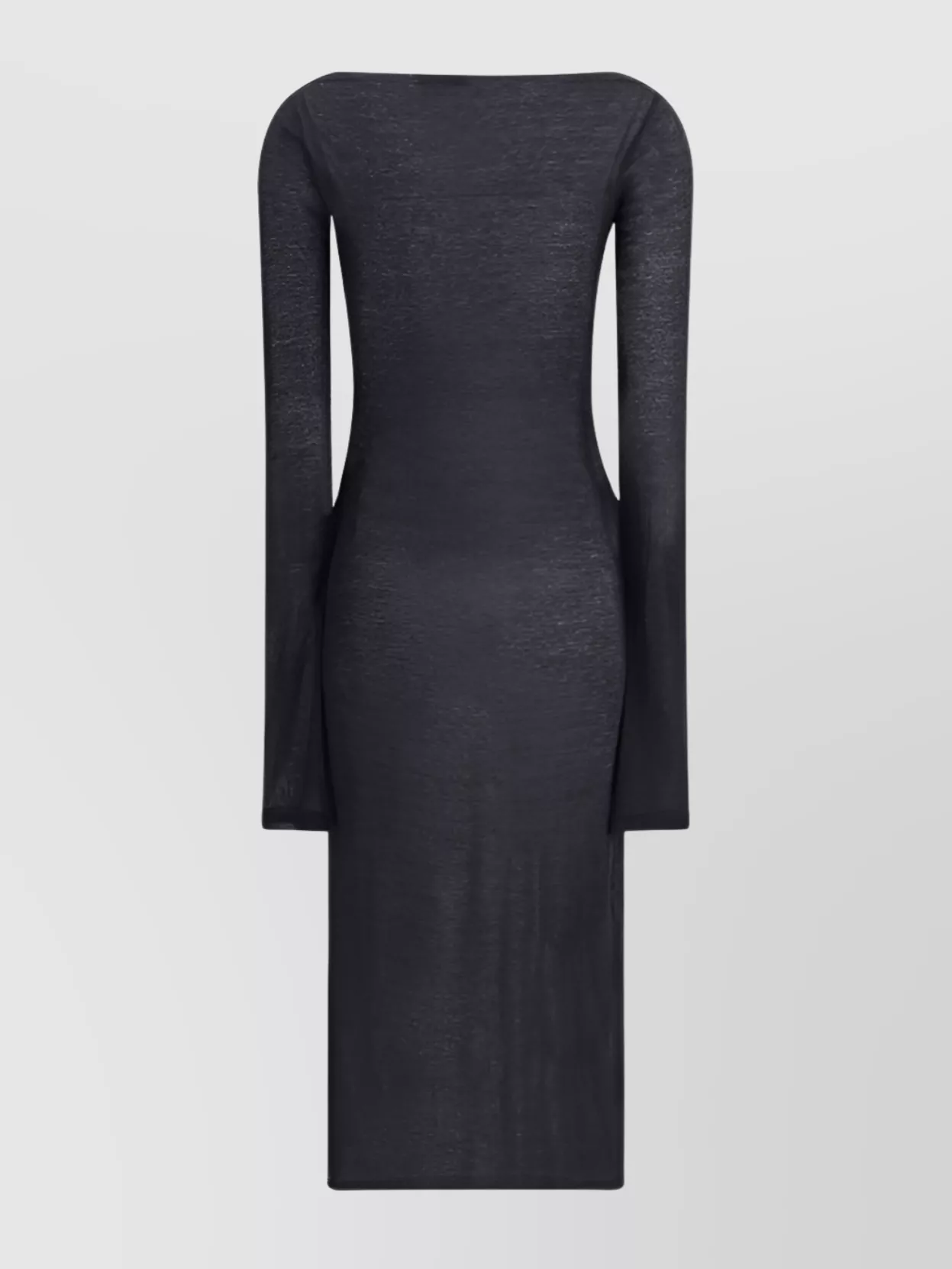 Miu Miu Boat Neckline Long Sleeve Jersey Dress