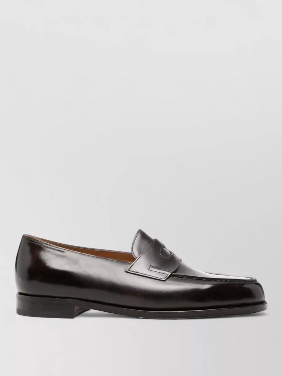 John Lobb Leather Penny Loafers
