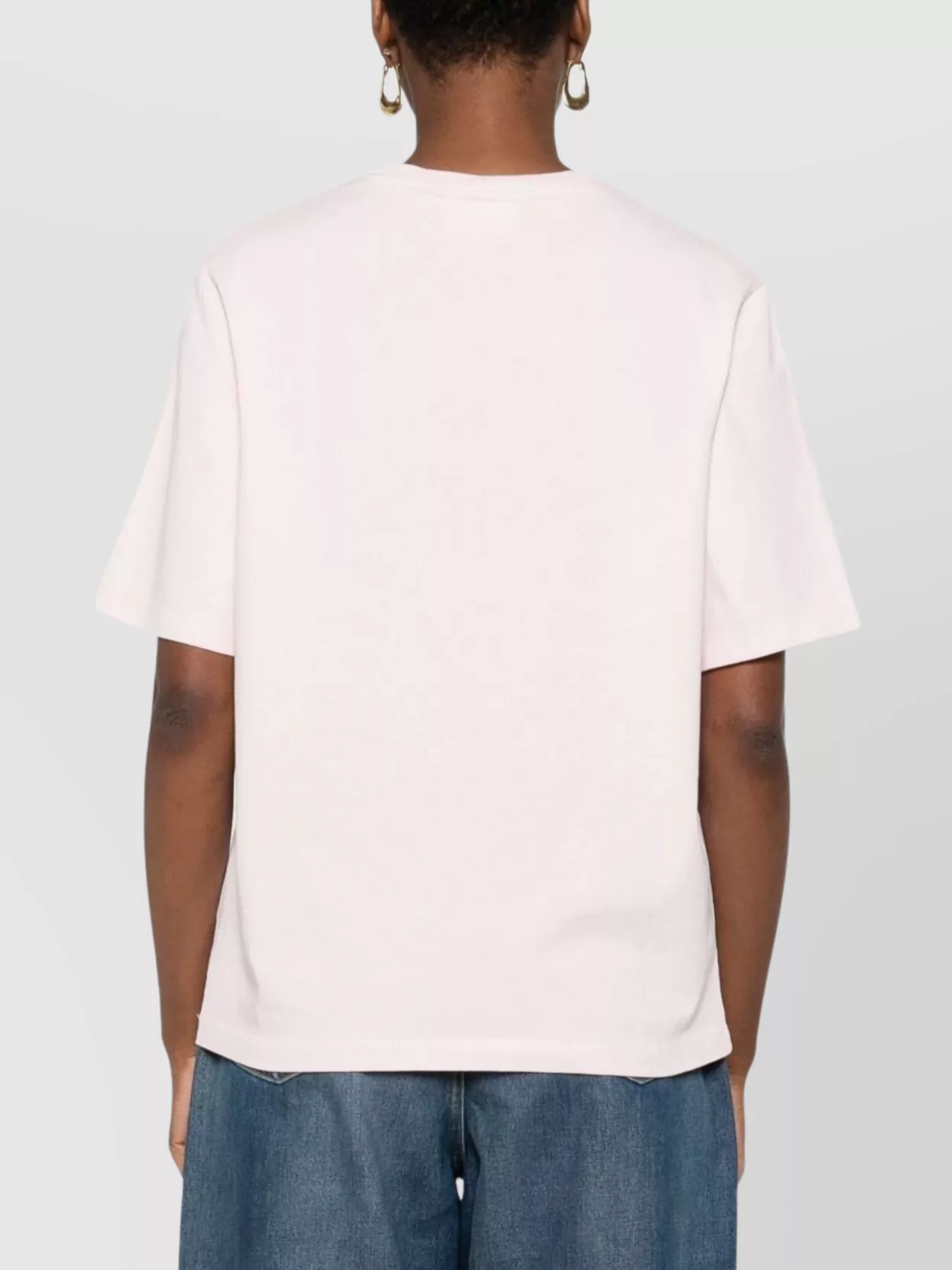 Maison Kitsuné Fox Motif Cotton T-Shirt Embroidered Detail