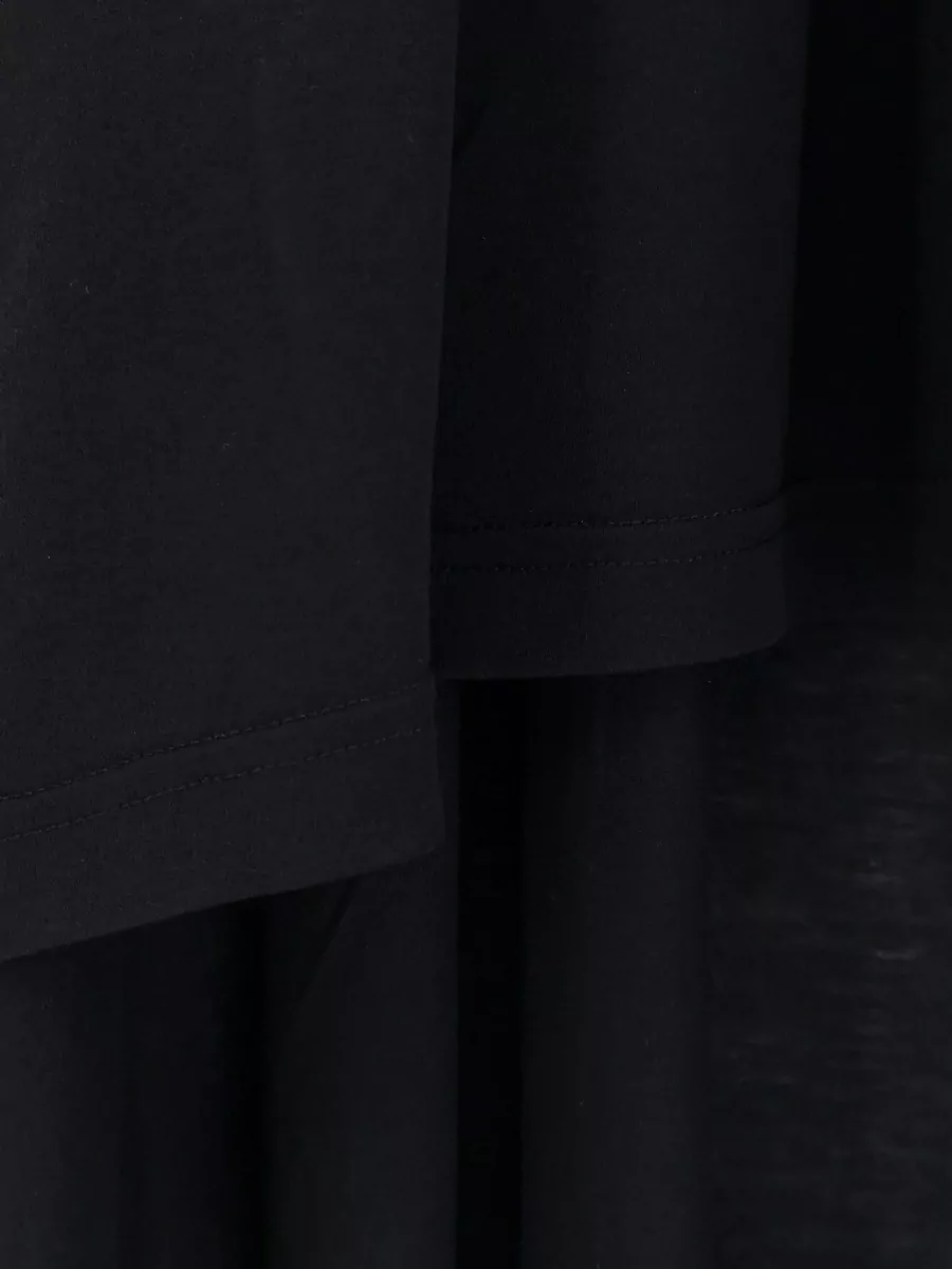Balenciaga Cotton Jersey Asymmetric Maxi-Train T-Shirt Dress
