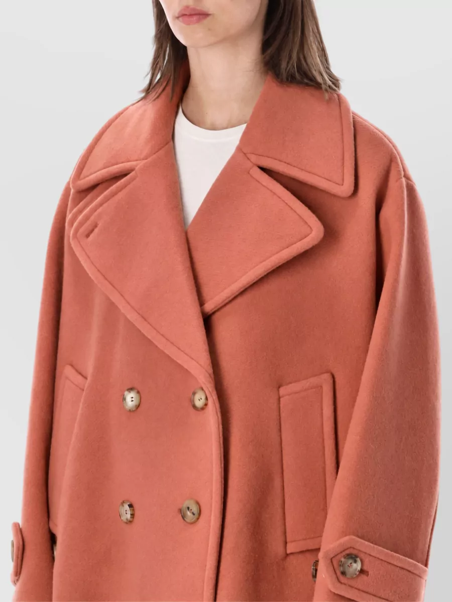 Chloé Wool Oversized Short Double-Breasted Coat