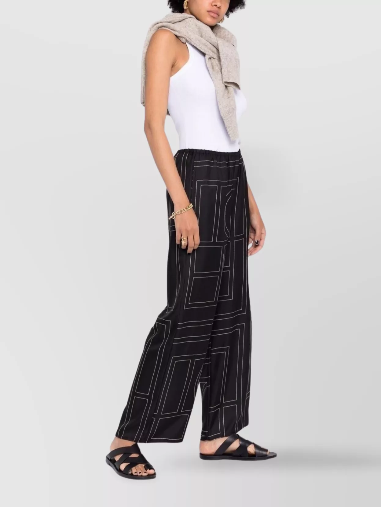 Totême Silk Monogram Pajama Trousers
