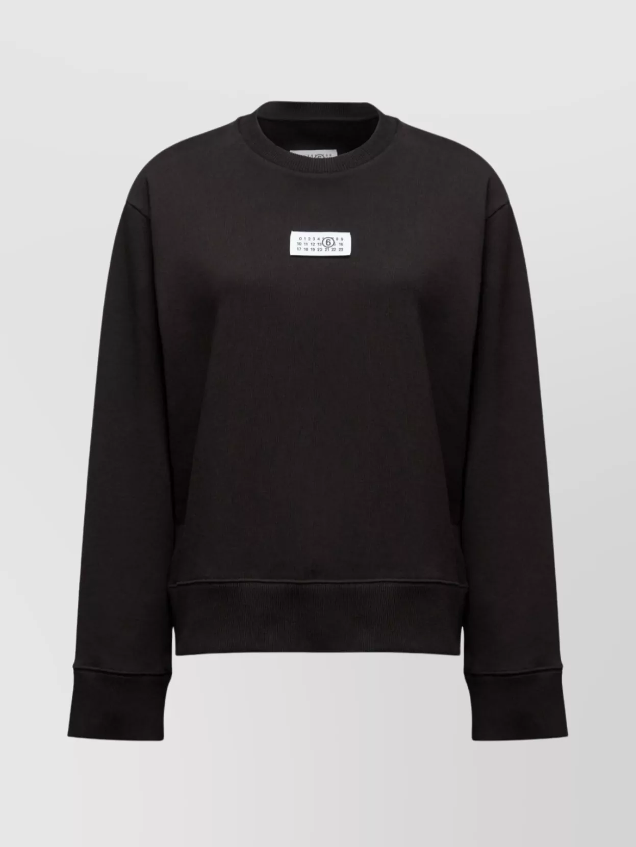 Mm6 Maison Margiela Logo Appliqué Cotton Sweatshirt