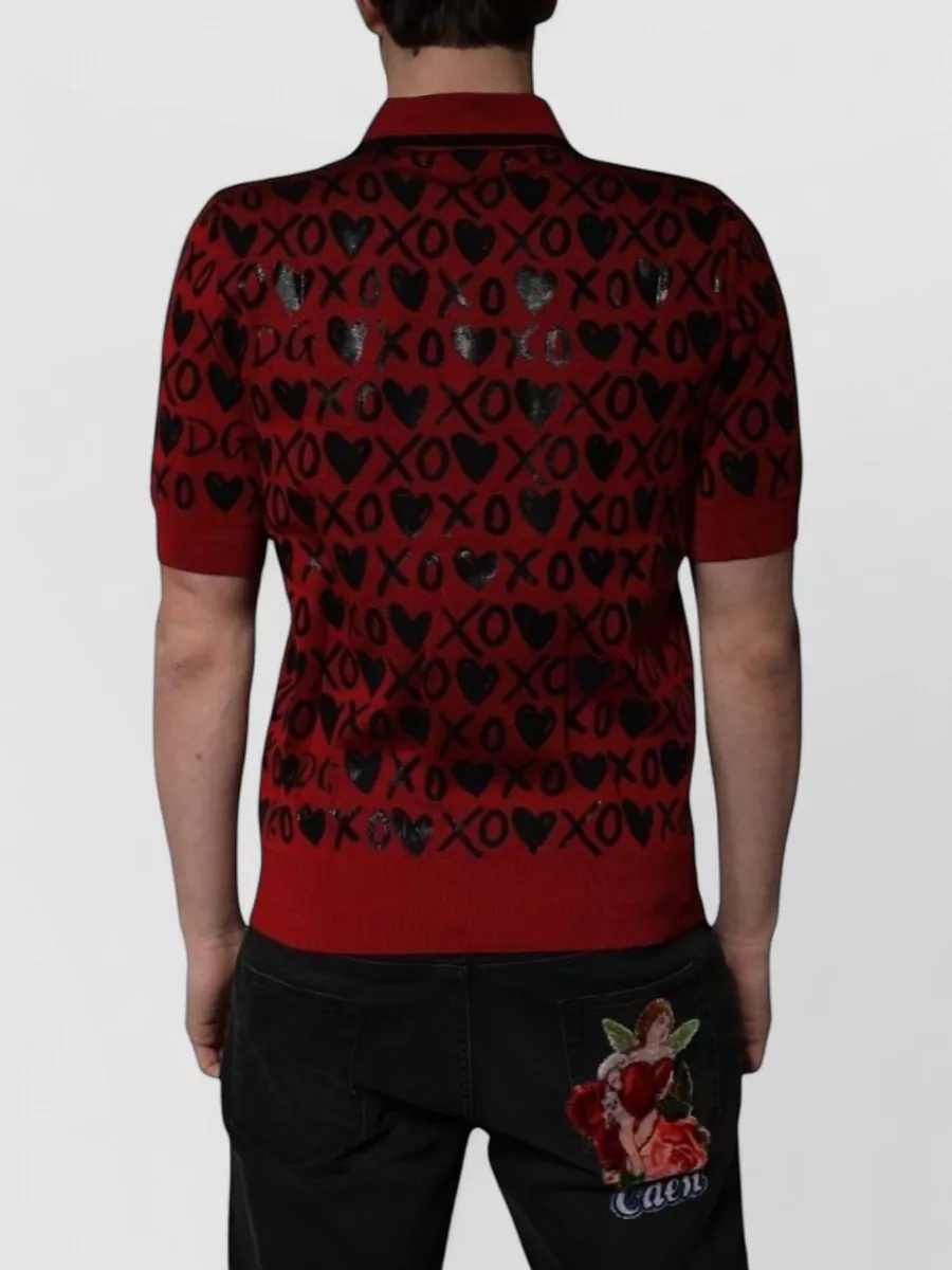 Dolce&Gabbana Silk Short-Sleeve Polo Shirt