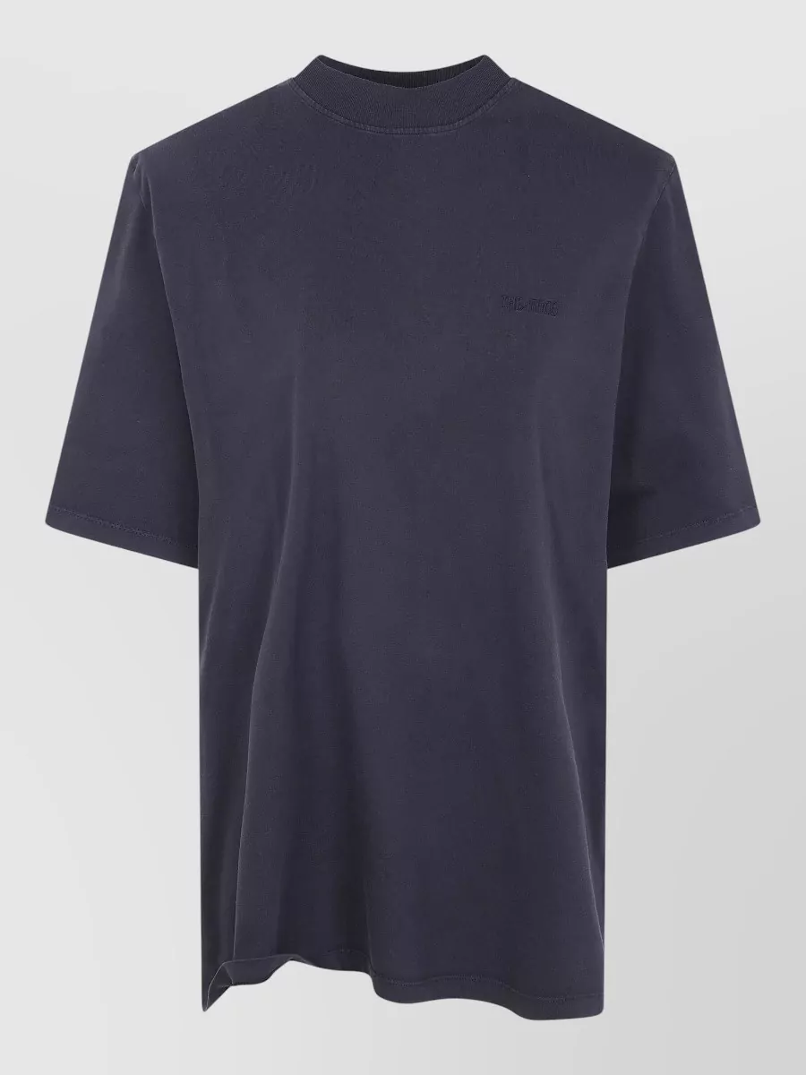 The Attico Short Sleeve Oversized T Shirt Ribbed Neckline