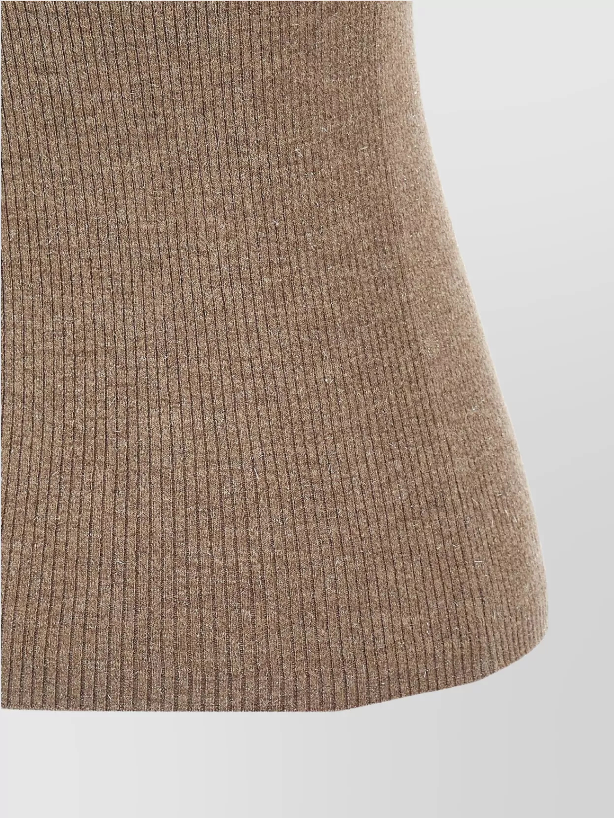 Brunello Cucinelli Shimmering Ribbed Crew Neck T-Shirt