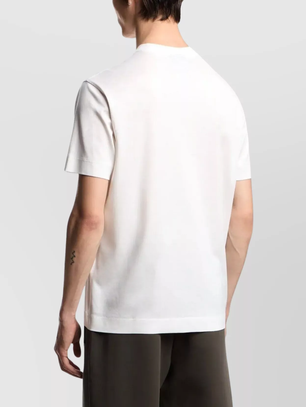 Emporio Armani Crew Neck Short Sleeve Straight Hem T-Shirt