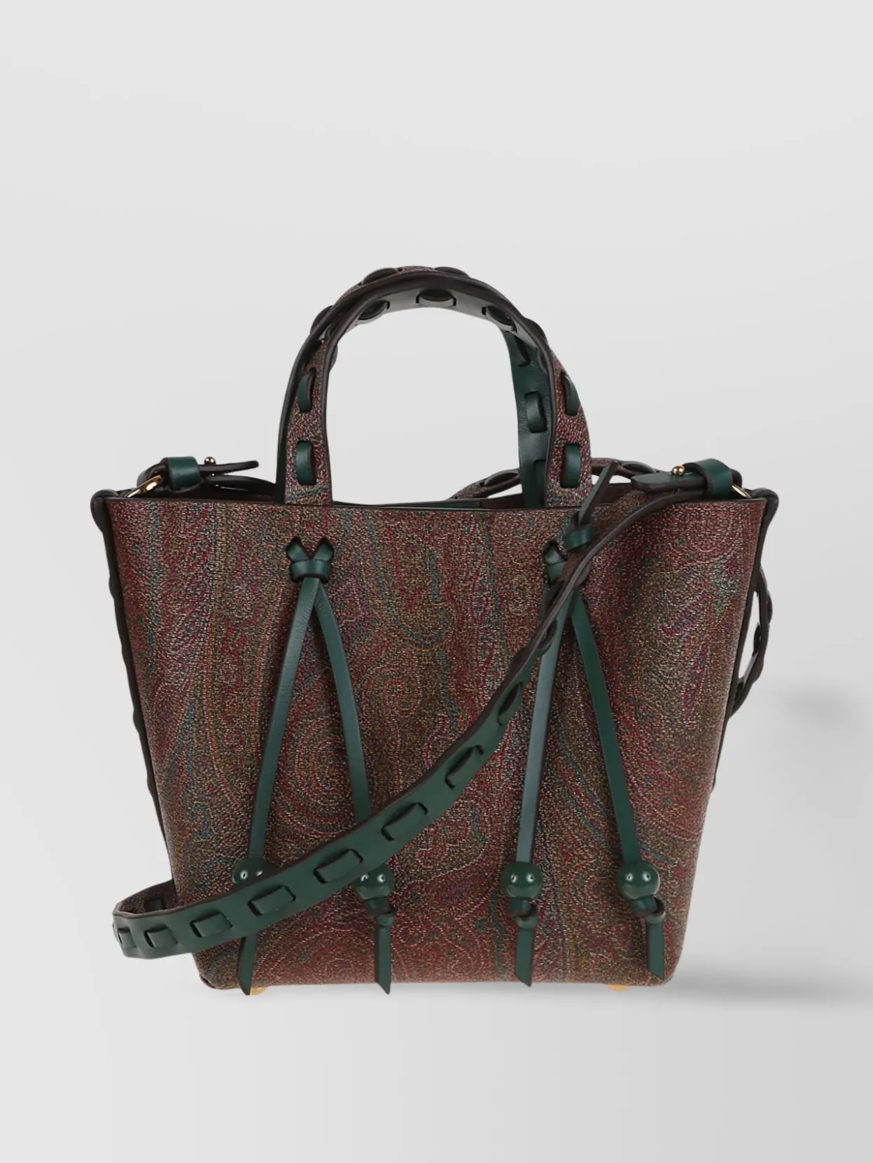 Etro Shoulder Bag Featuring Decorative Knots And Paisley Pattern