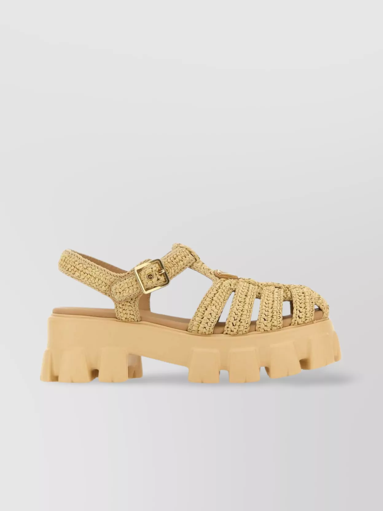 PRADA SOLE STRAPPY SANDALS WITH TEXTURED FINISH